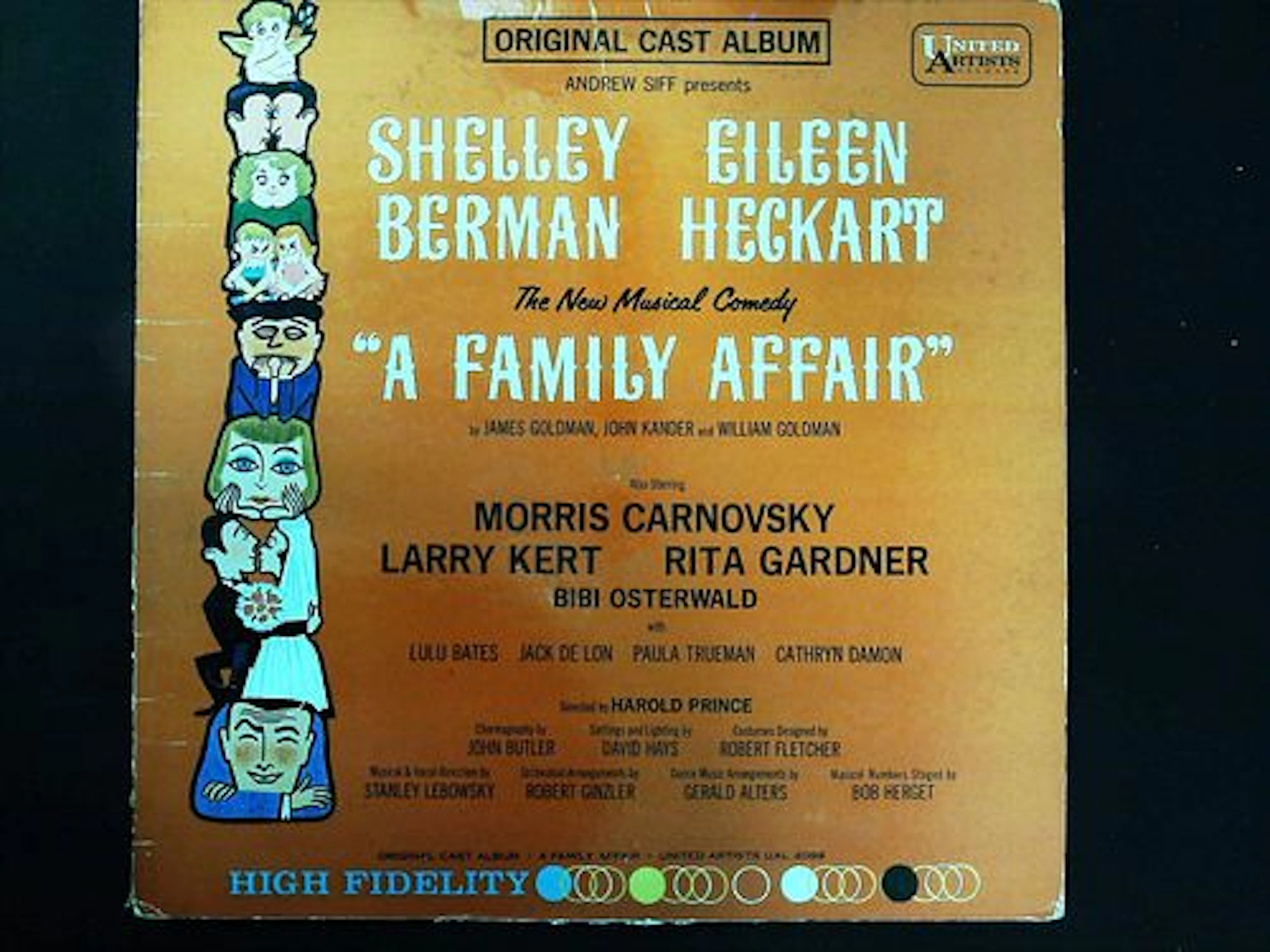 Original Cast Album A Family Affair LP United Artists UAL 4099 Shelley