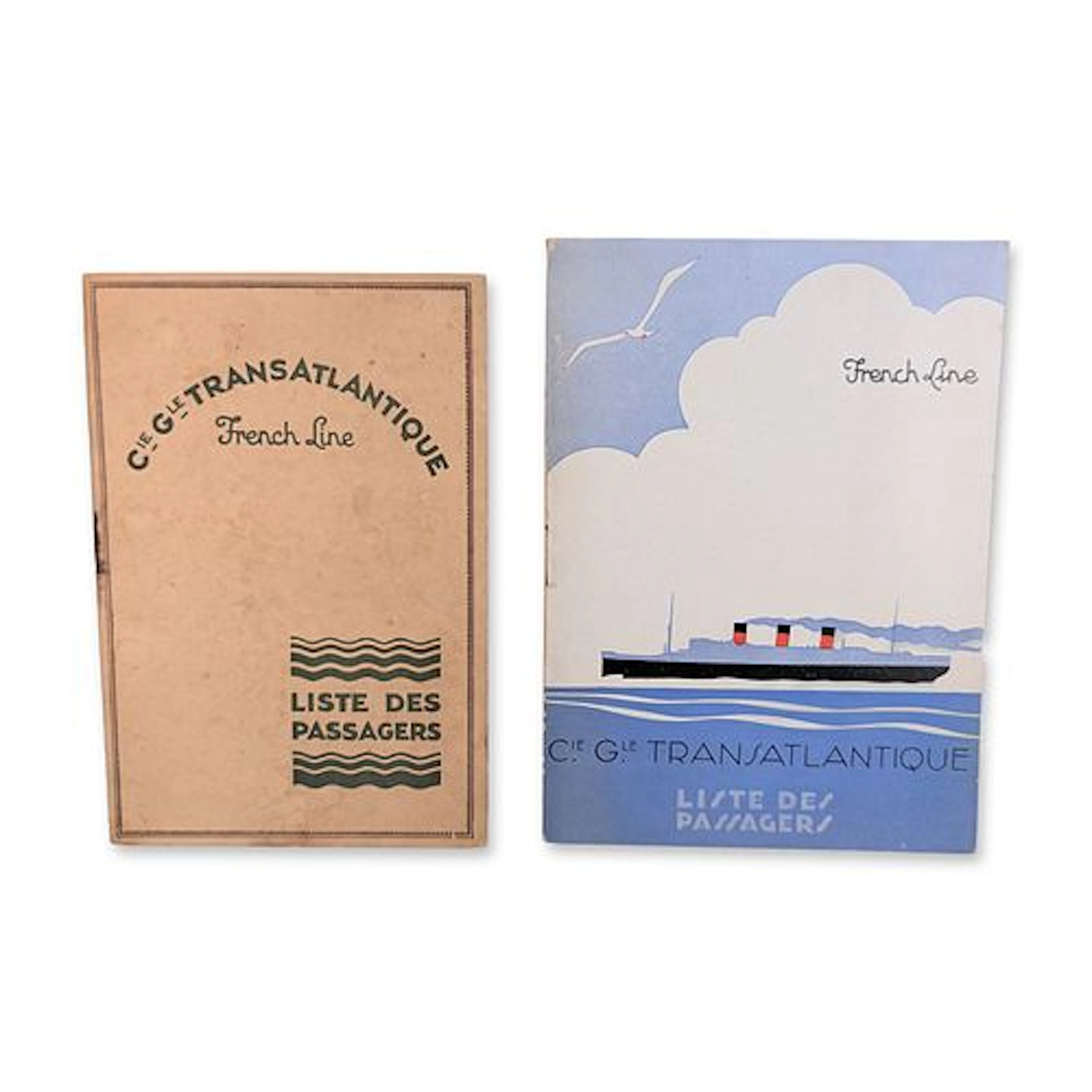 2pc French Line Ocean Liner Passenger Lists 1931-1934