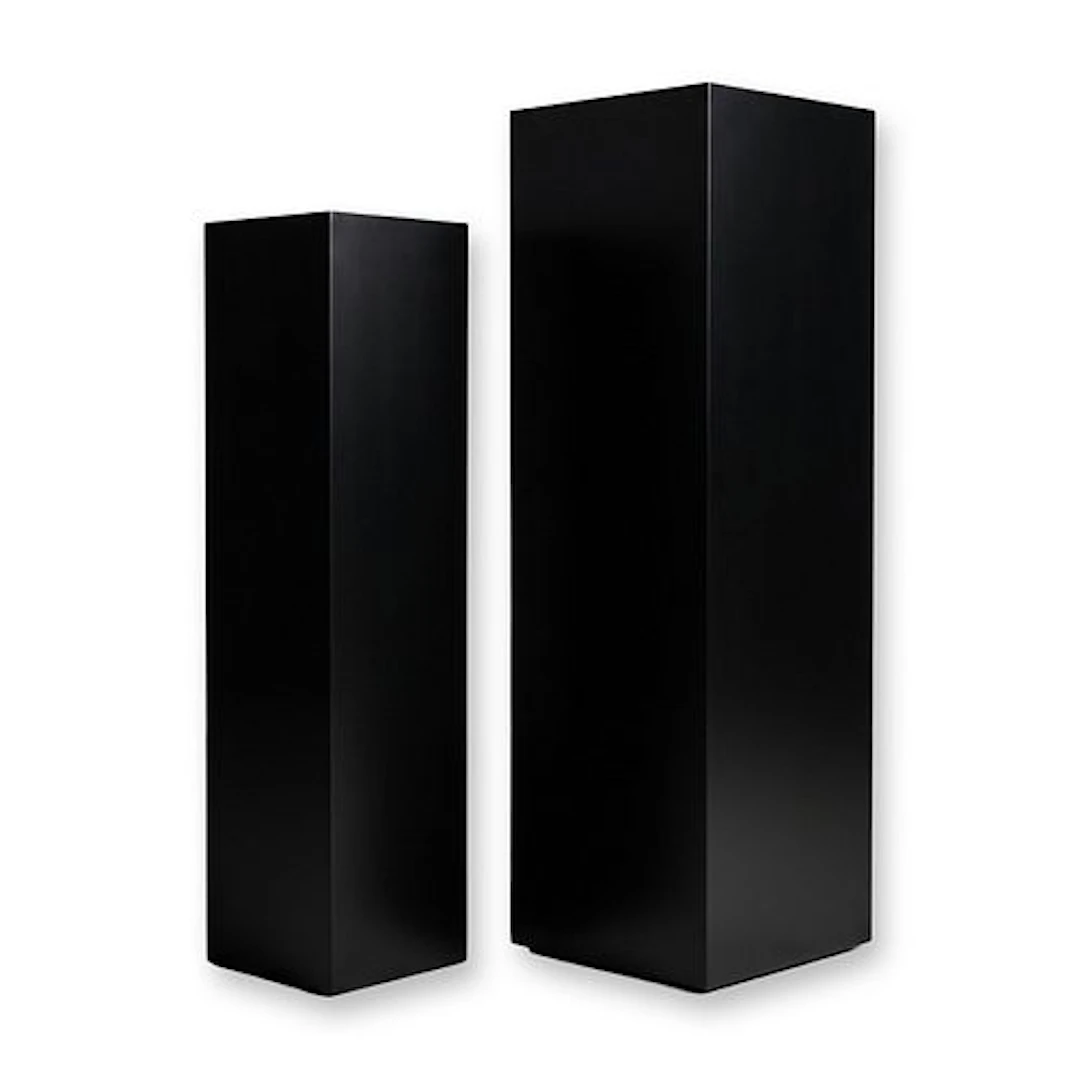 2pc Contemporary Minimalist Black Pedestals