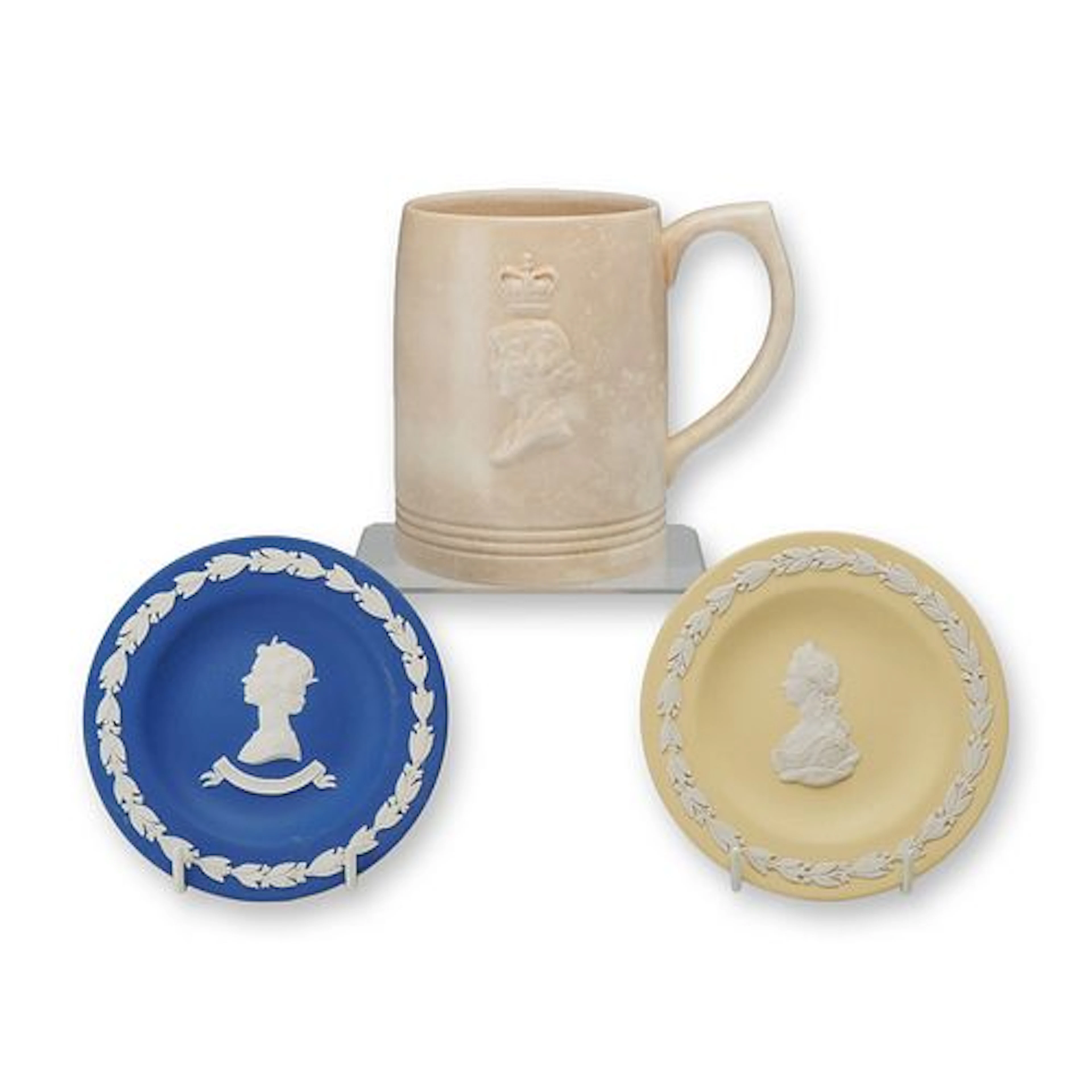 3pc Wedgwood Commemorative Ceramics Including Keith Murray Coronation