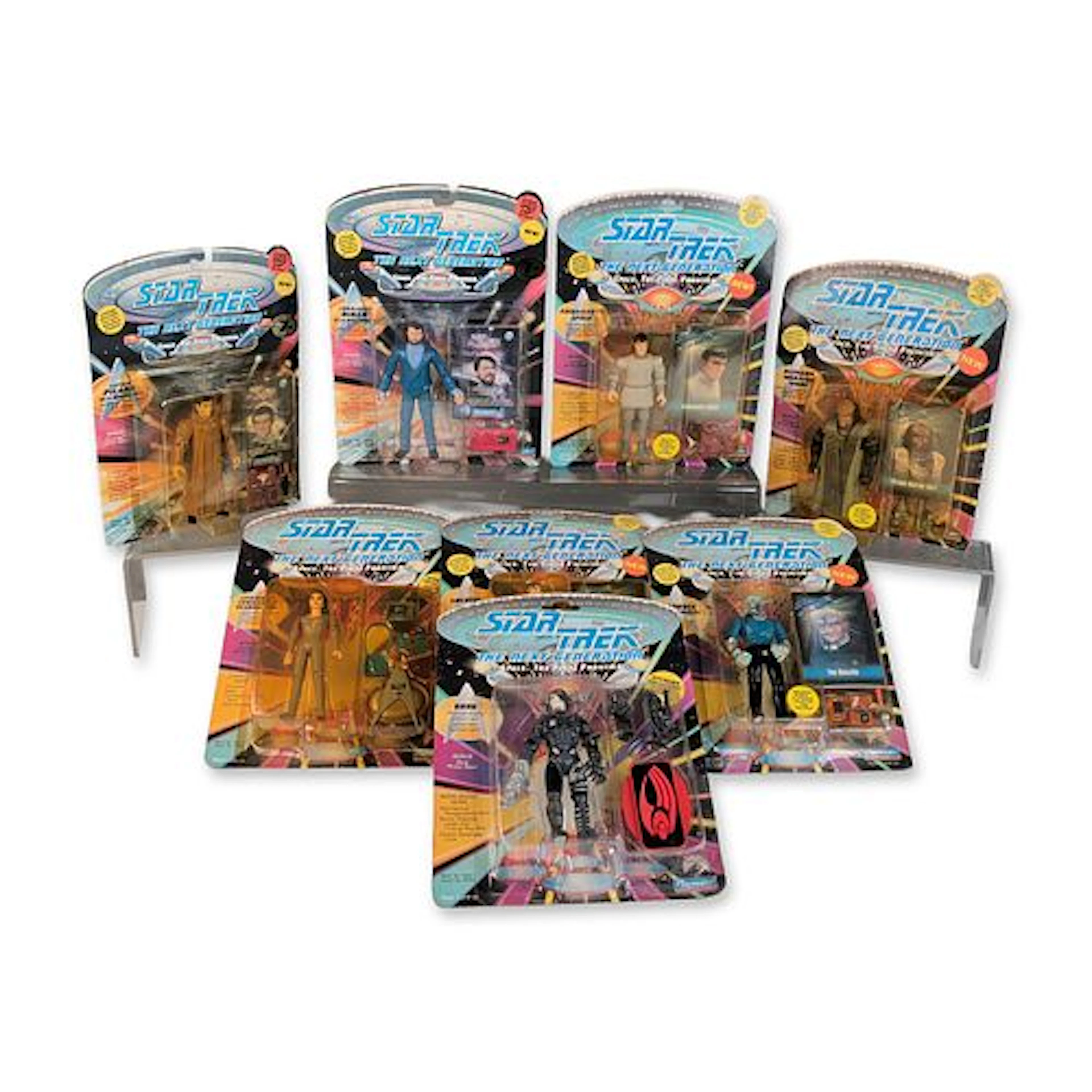 8pc Playmates Star Trek The Next Generation Action Figures