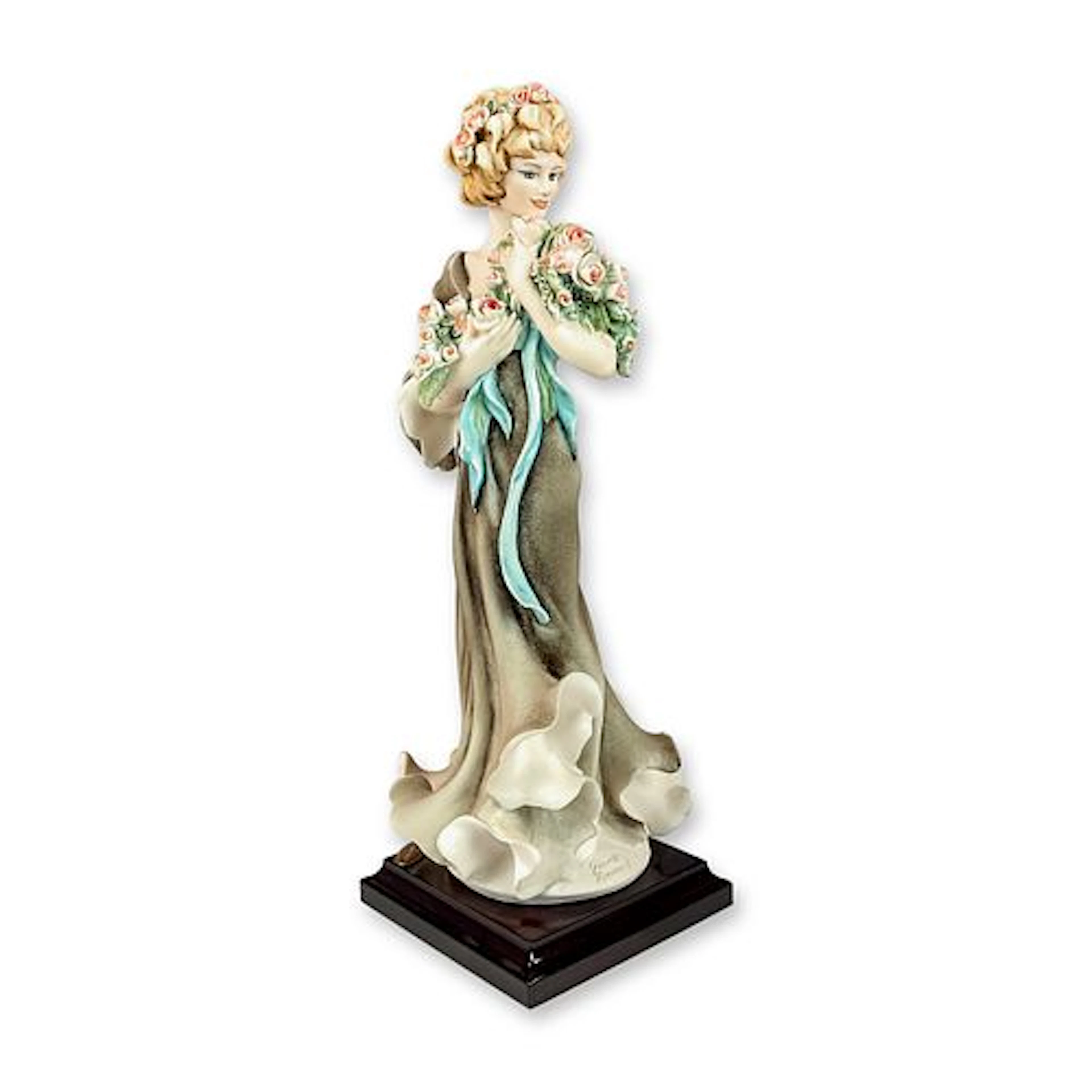 Capodimonte Giuseppe Armani Figurine, Girl with Roses