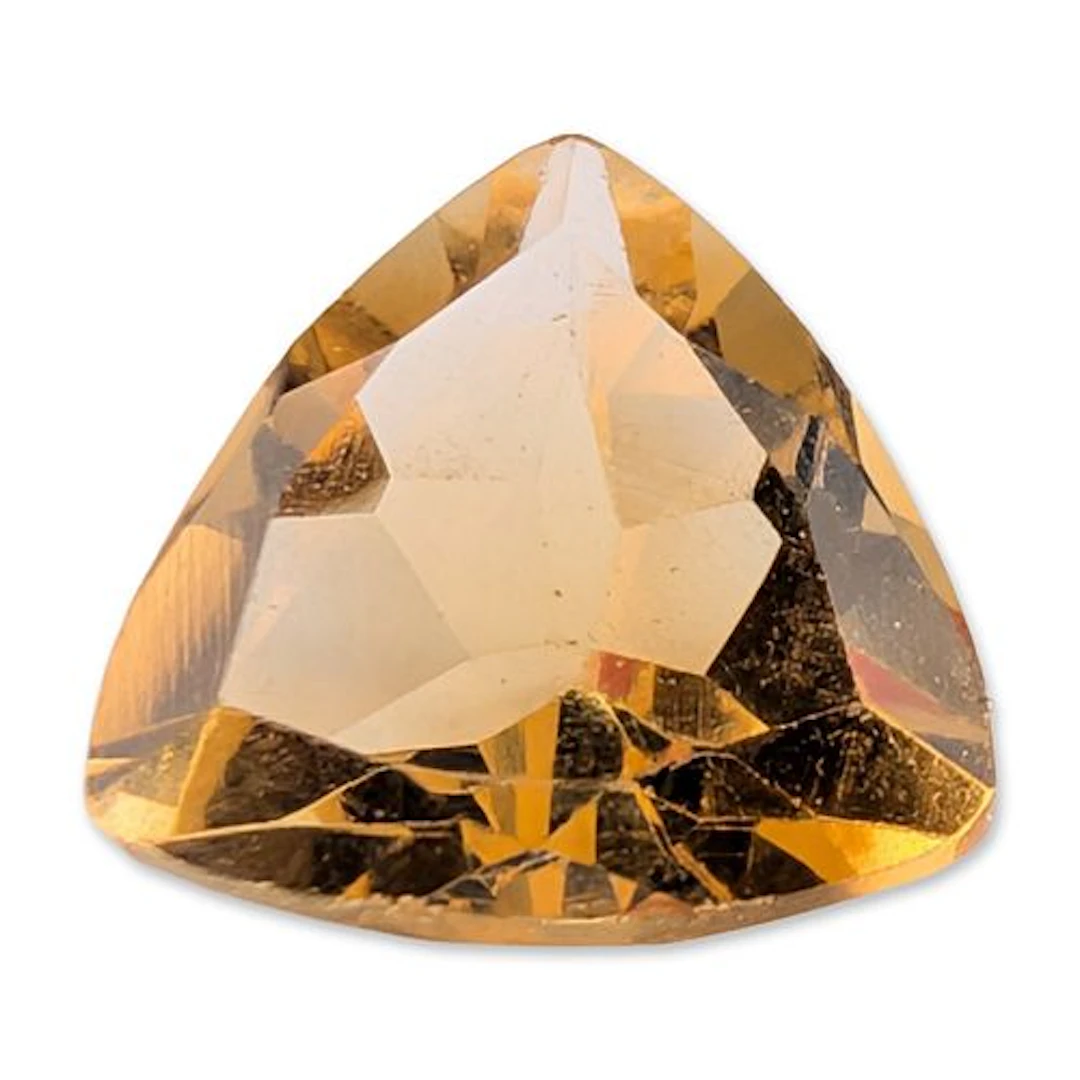 Trillion Cut Yellow Citrine Gemstone