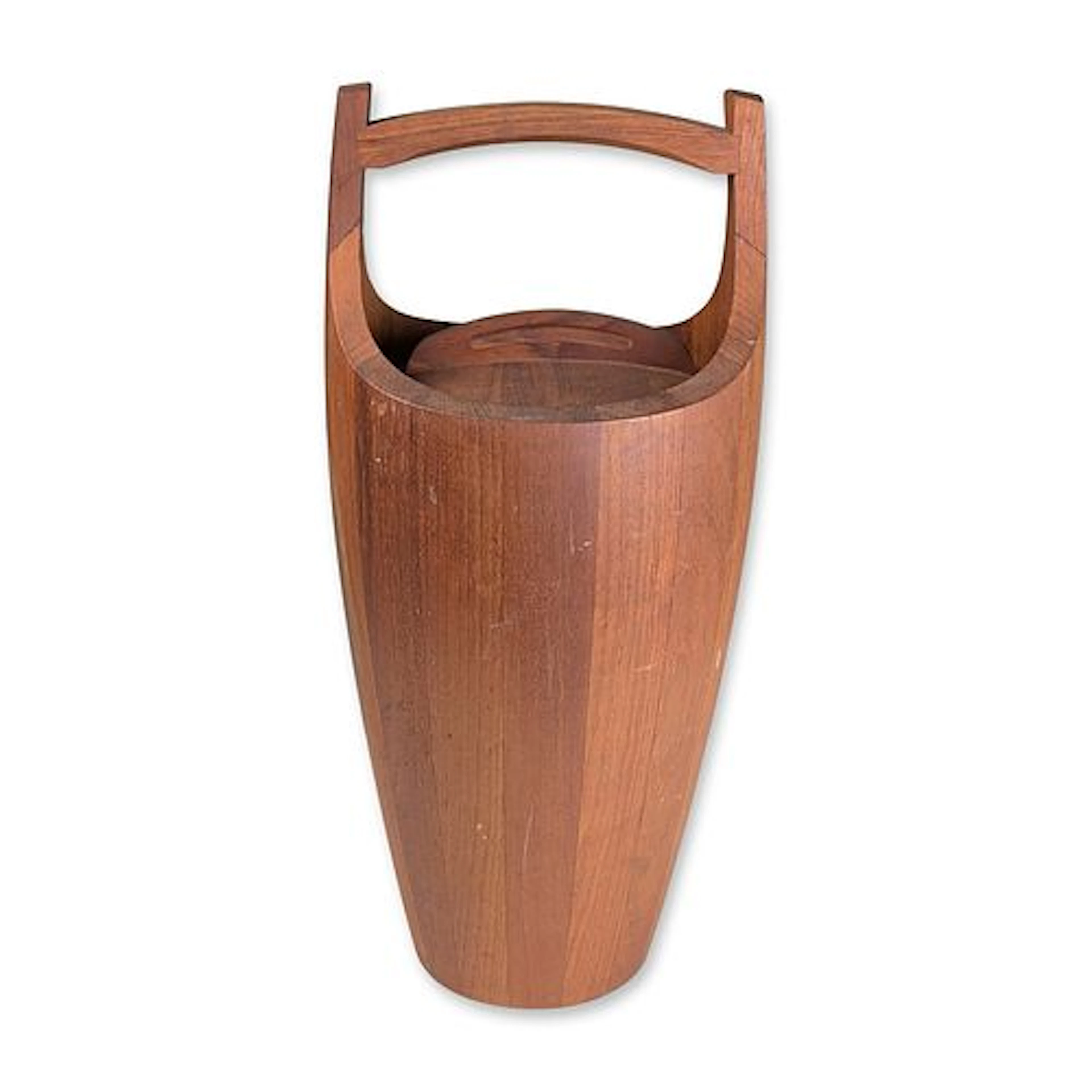 Dansk Mid-Century Modern Staved Teak Ice Bucket with Lid