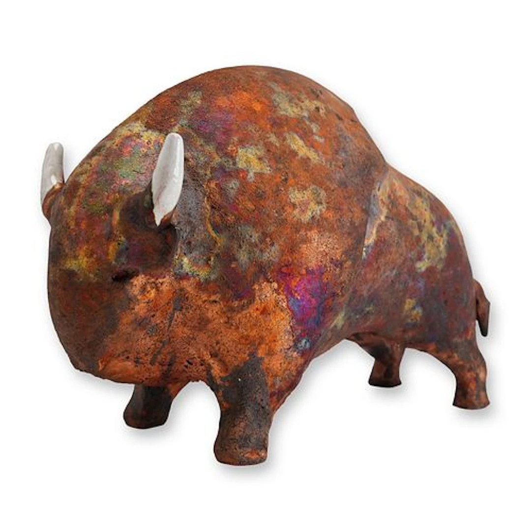 ARPA Ceramica Spain Ceramic Sculpture, Bison
