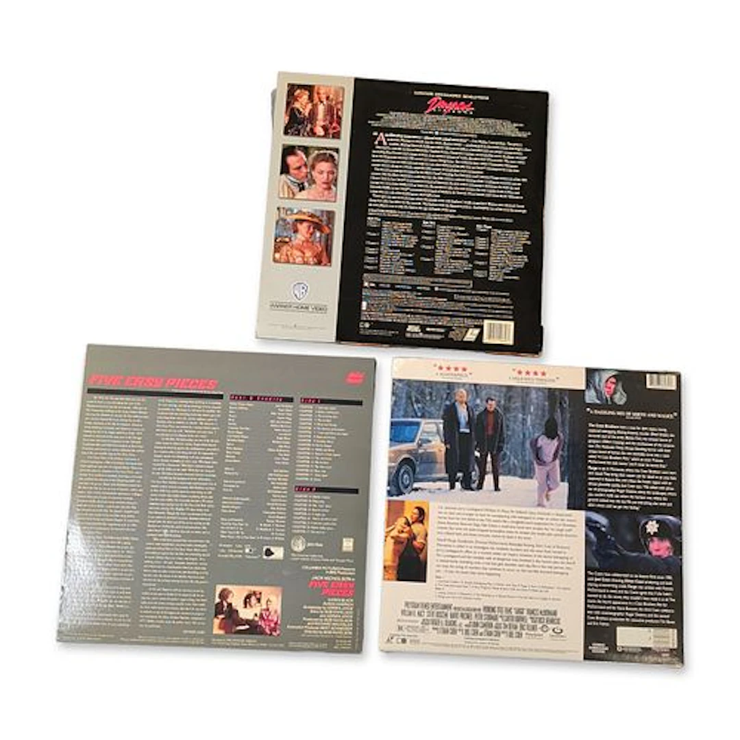 Group of Three Vintage Film LaserDiscs