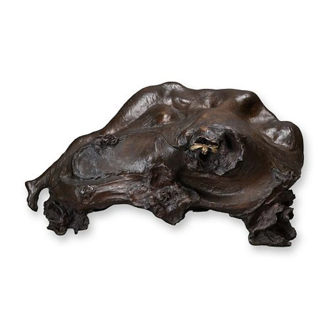 Large Cast Art Nouveau Bronze Box, Nude on Rocks with Key