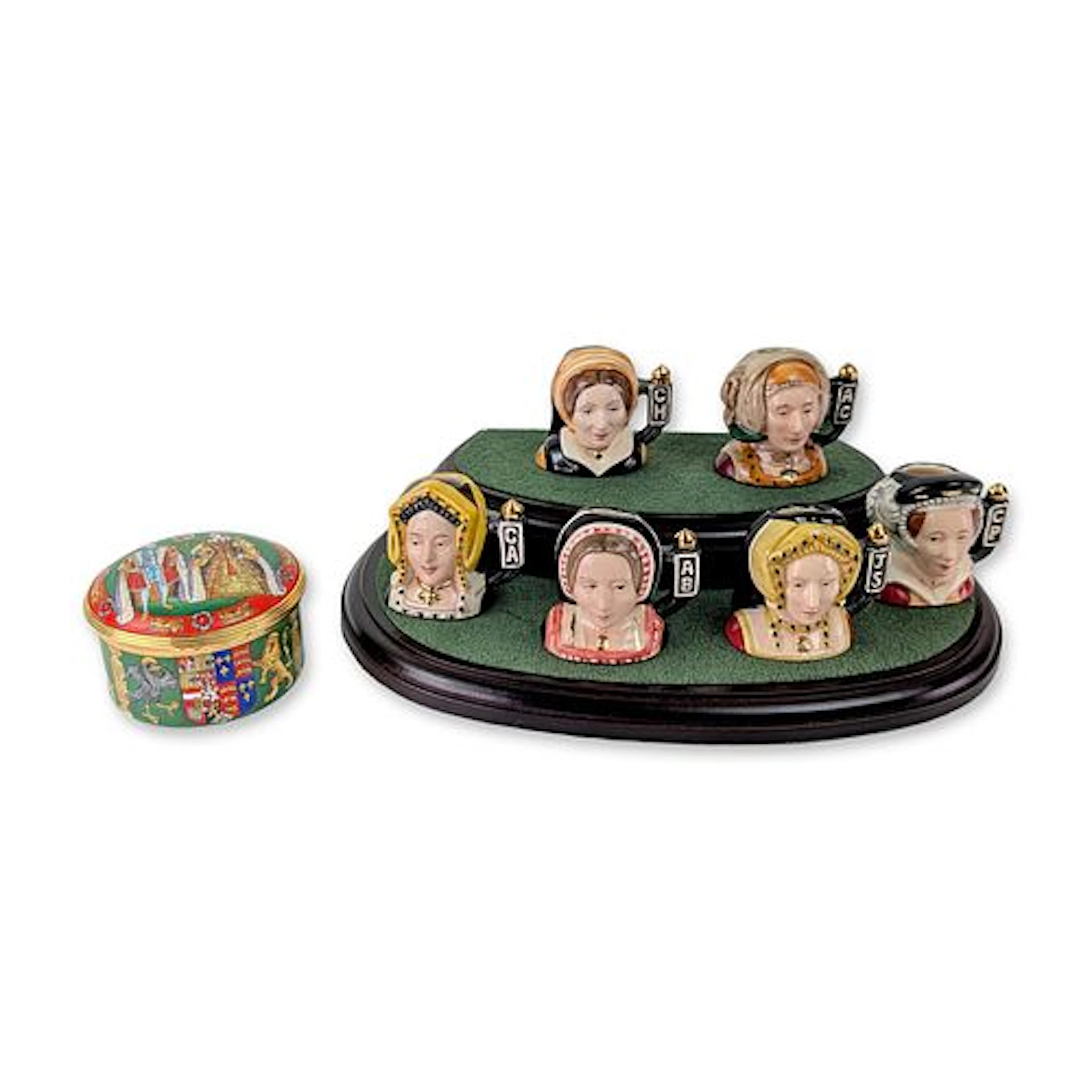 Royal Doulton Porcelain Wives of Henry VIII Figurine Set and Halcyon