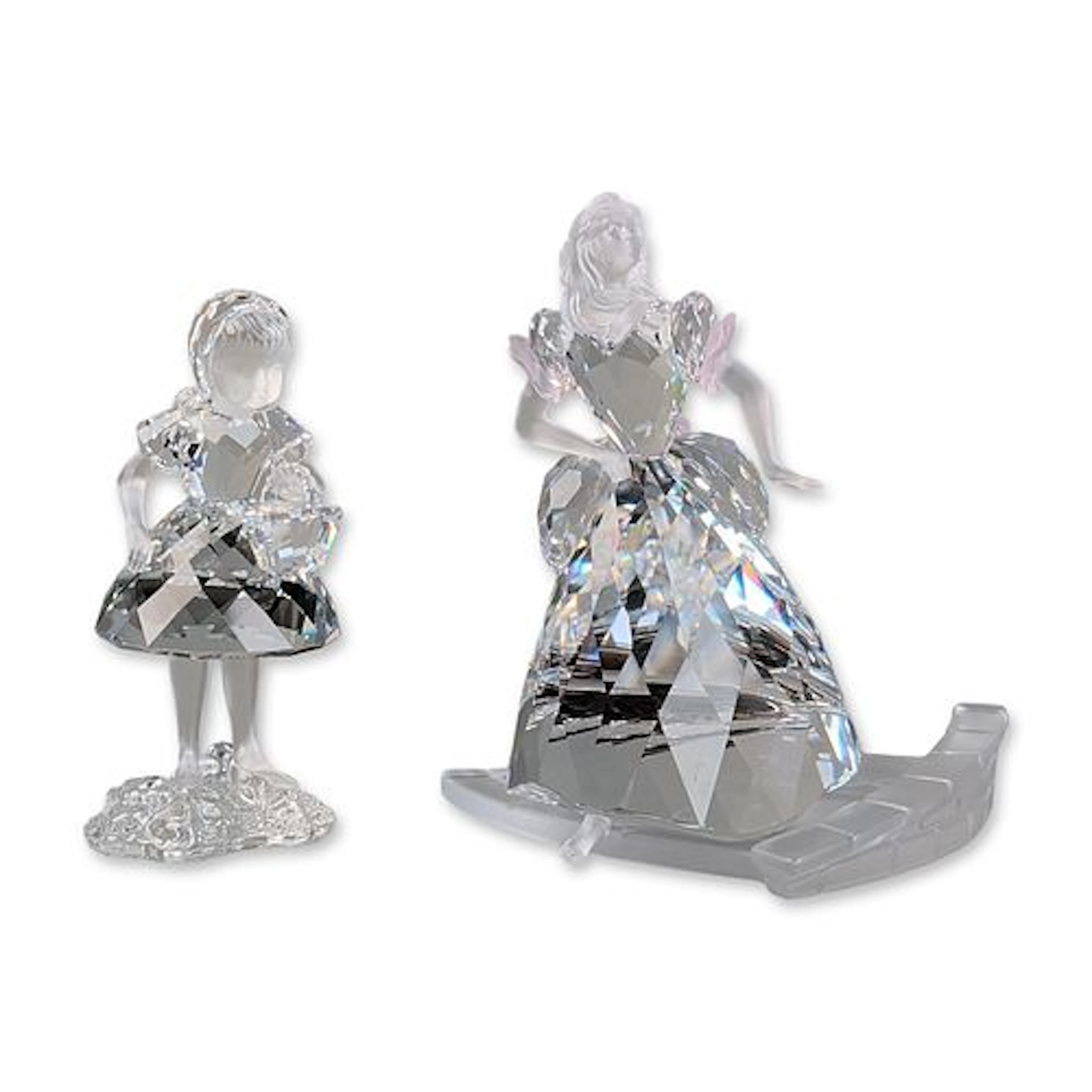 Two Swarovski Silver Crystal Fairy Tales Figurines, Cinderella & Red