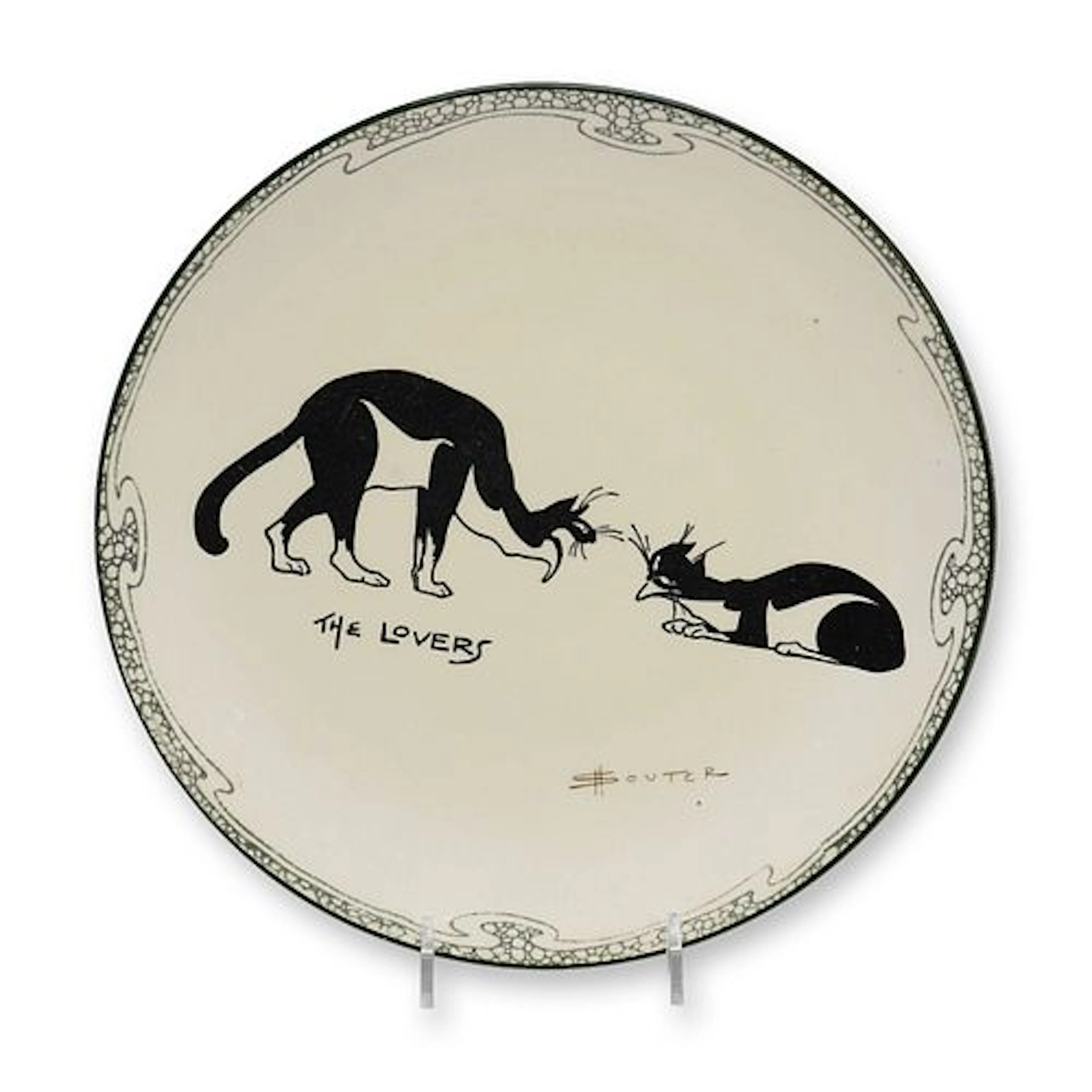 Royal Doulton by David Henry Souter Kateroo Series Ware Plate, The Lovers