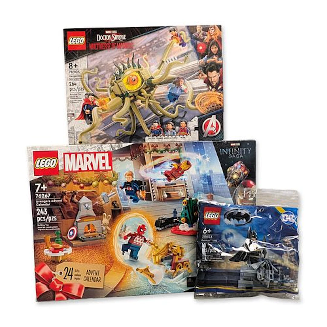 3pc LEGO Marvel & DC Building Sets - 30653, 76205, & 76267
