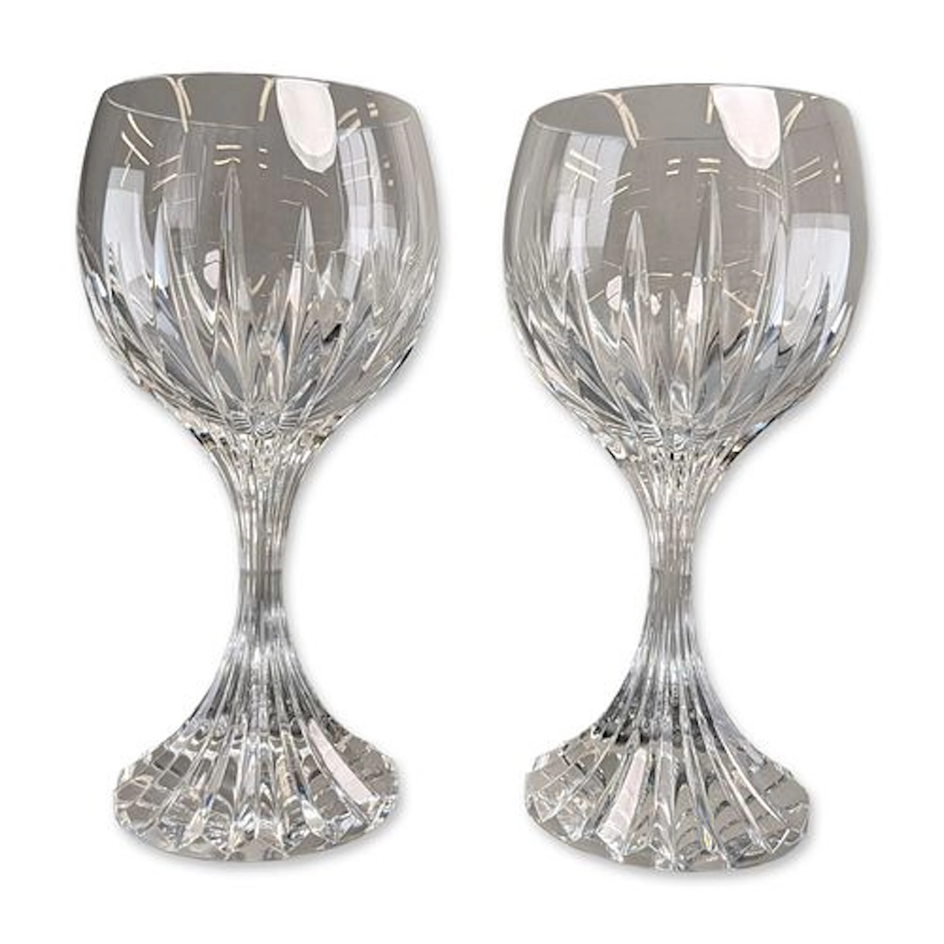 Pair of Baccarat Massena Crystal Wine Glasses