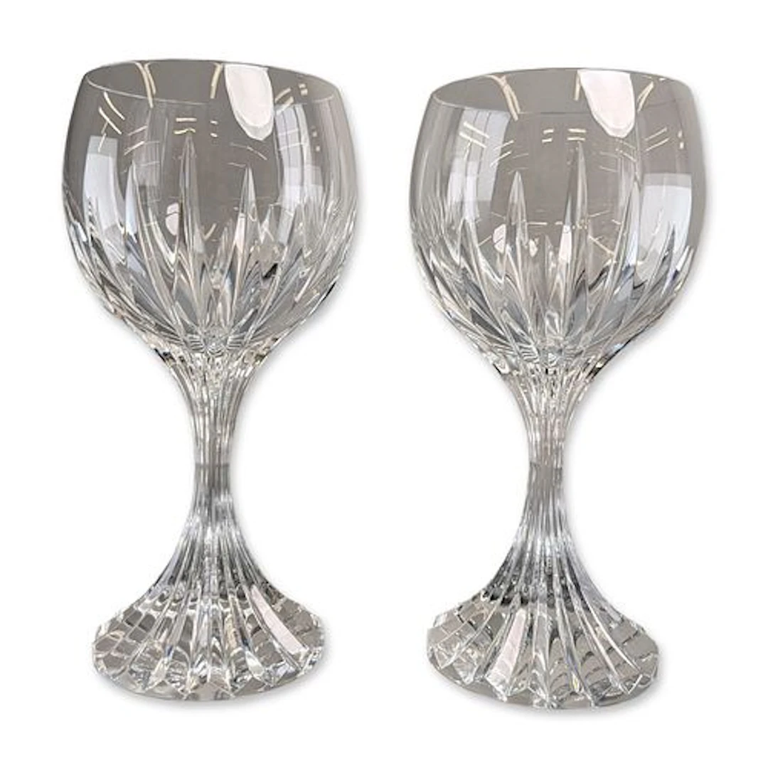 Pair of Baccarat Massena Crystal Wine Glasses