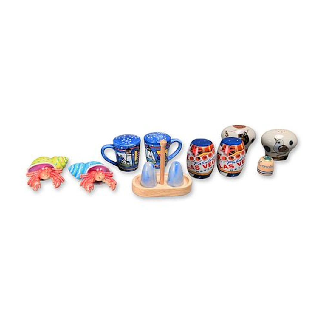 12pc Travel Souvenir Salt and Pepper Shakers
