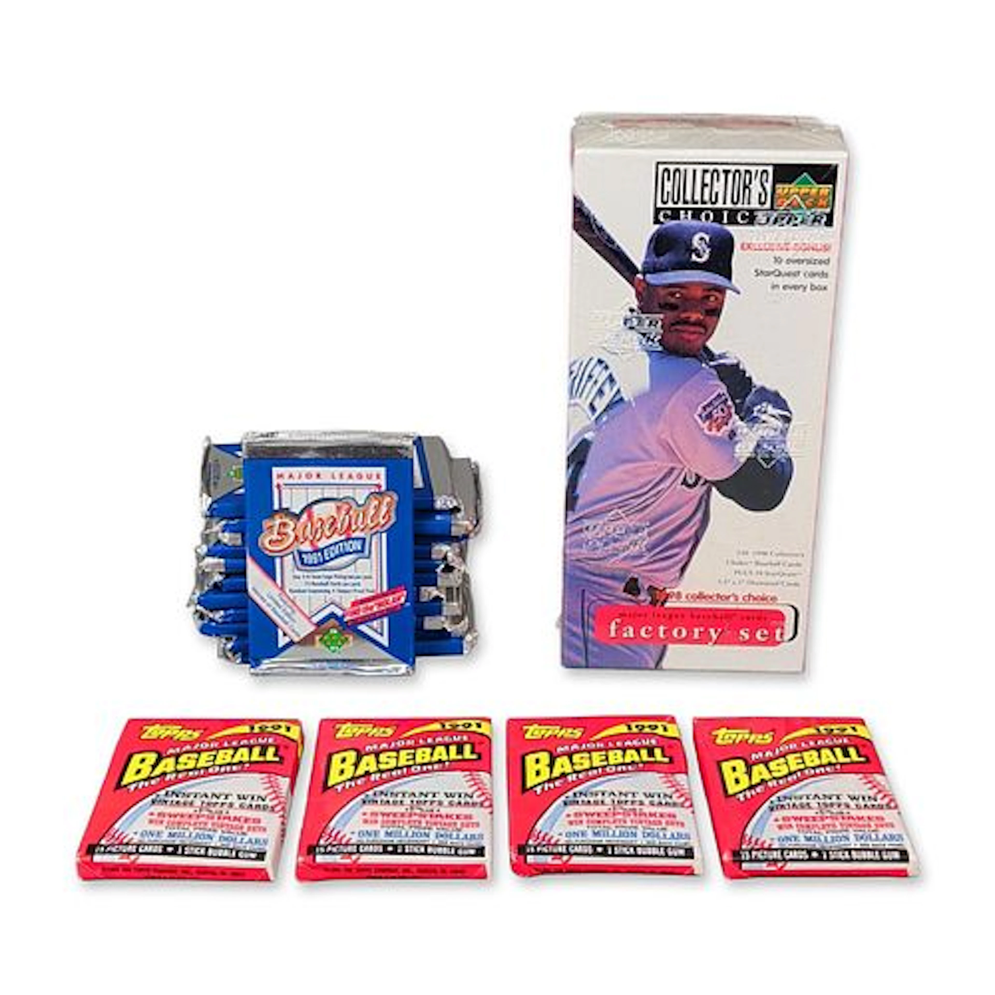 17pc Upper Deck and Topps Baseball Card Collection Including Factory Set