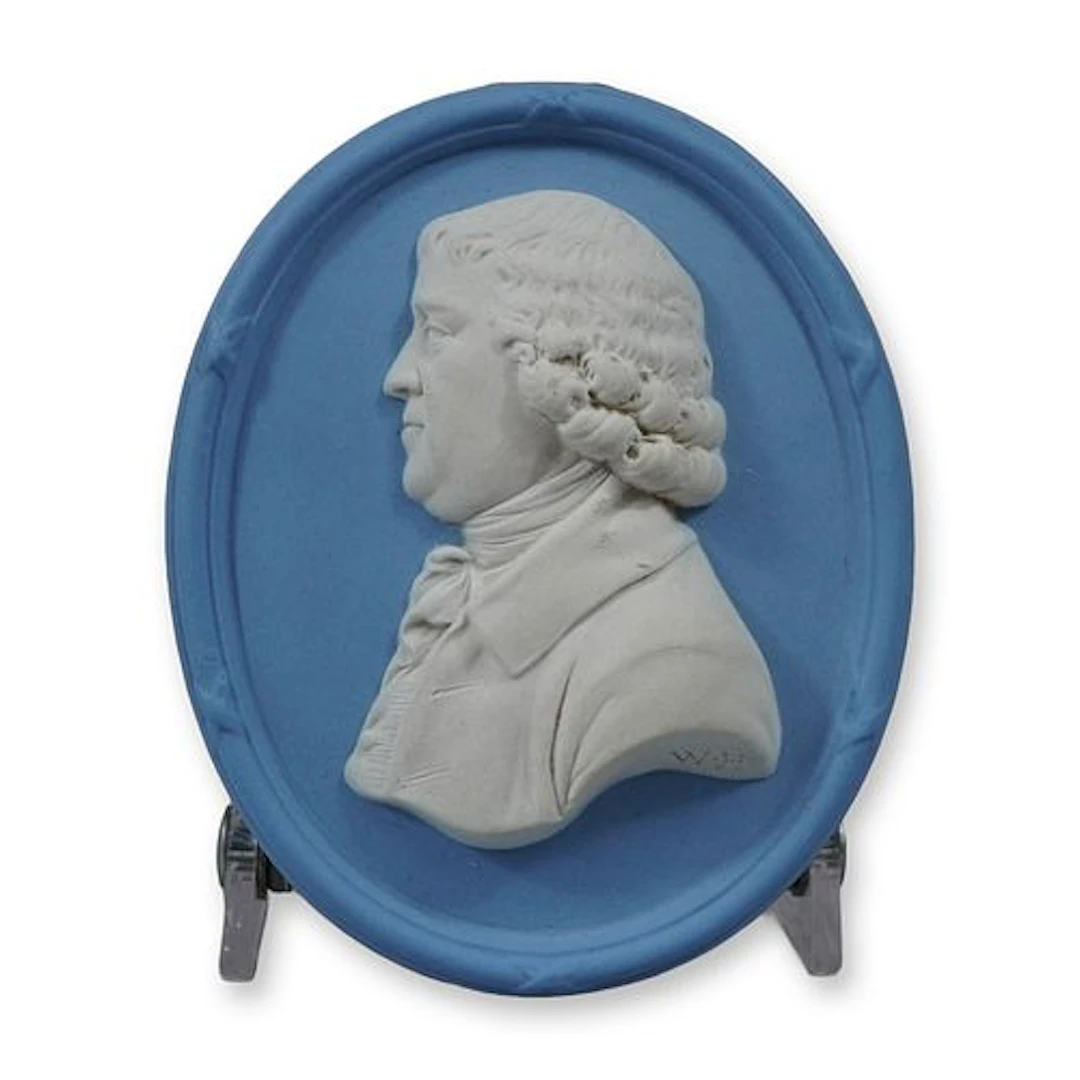 Wedgwood Light Blue Jasperware Josiah Wedgwood Bicentenary Portrait Plaque