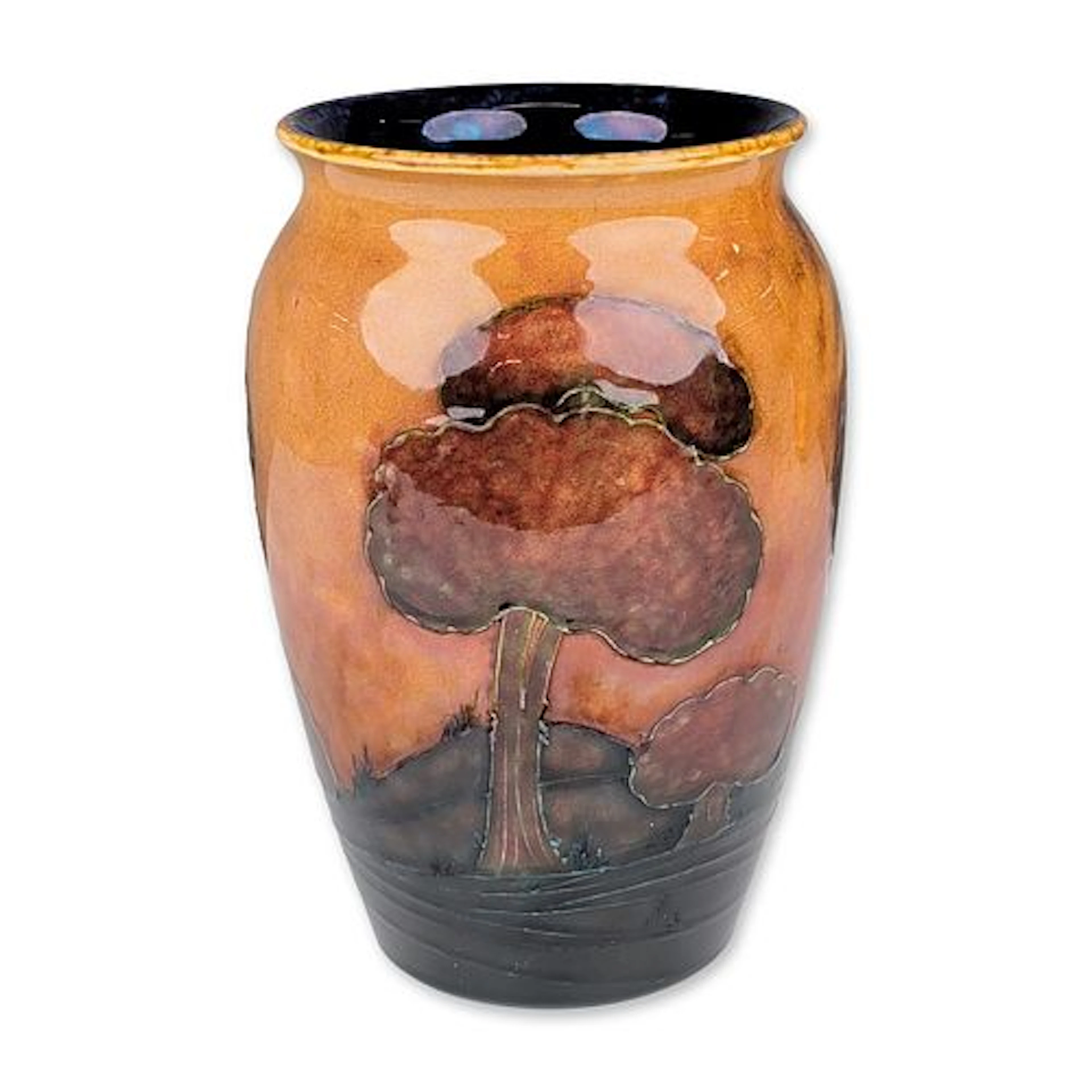 Rare Moorcroft Pottery Flambe Vase, Eventide