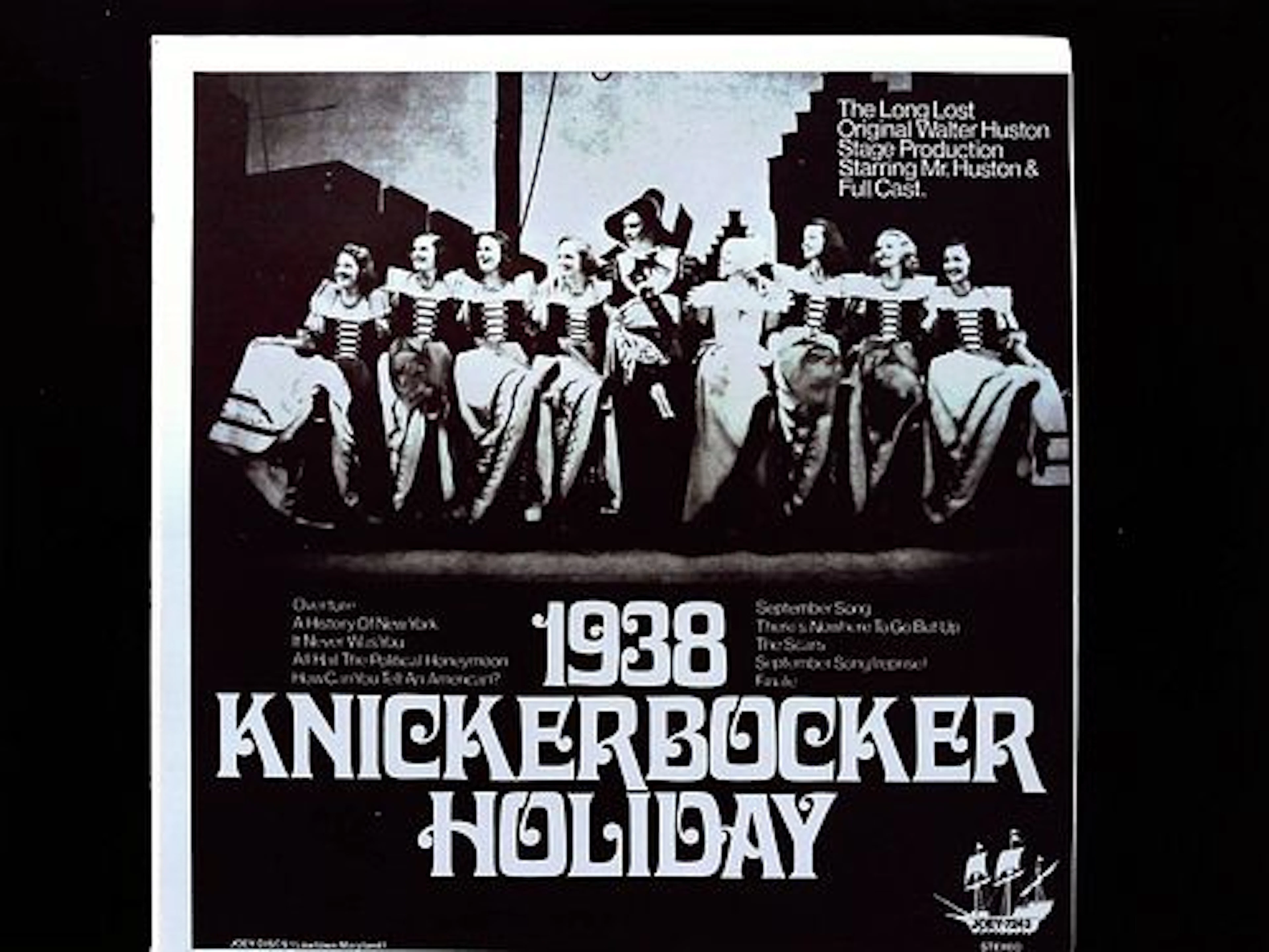 Knickerbocker Holiday Original 1938 Stage Production Starring Walter