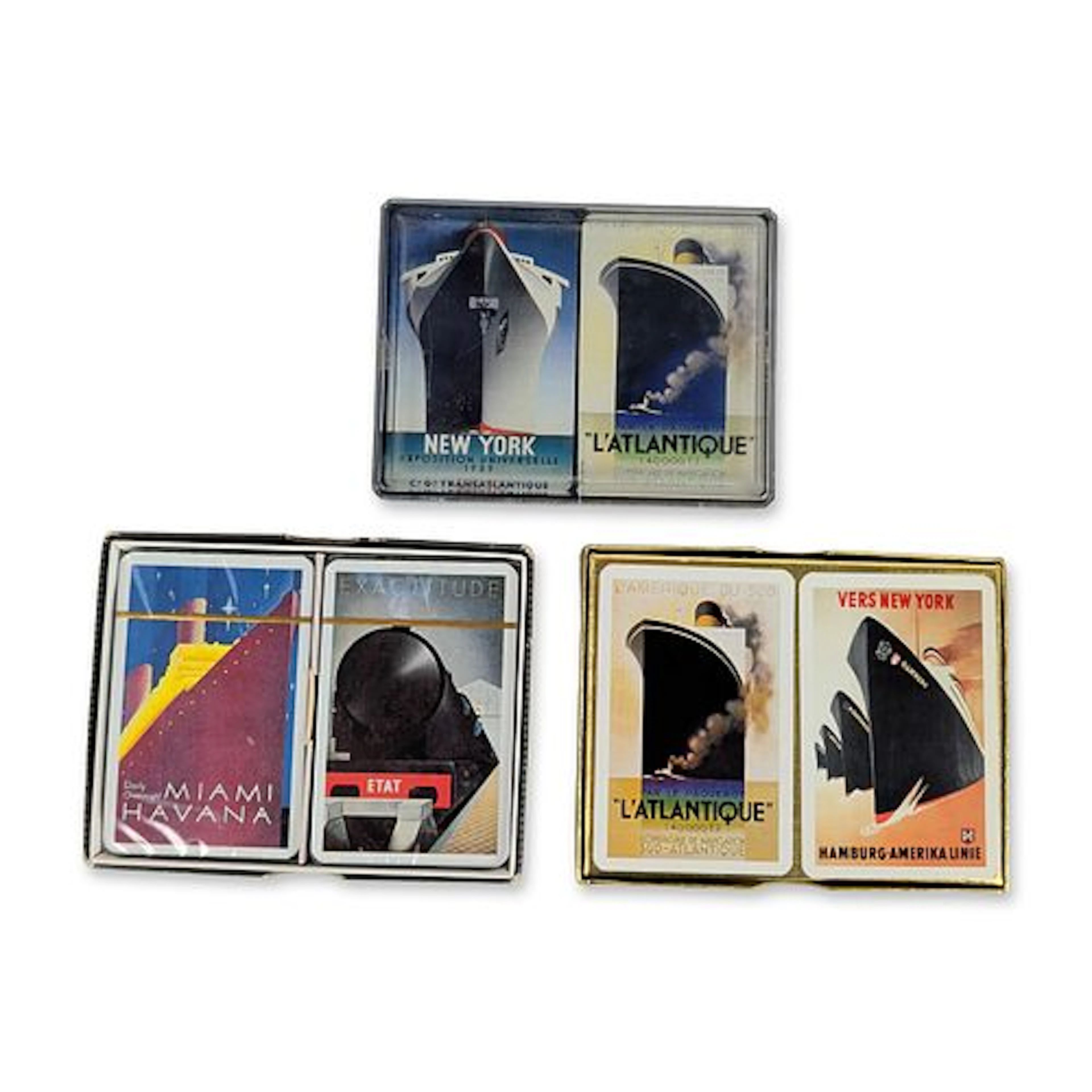 Three Sets of Piatnik Art Deco Playing Cards