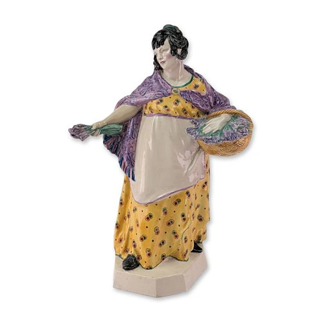 Charles Vyse Chelsea Pottery Figurine, The Lavender Girl