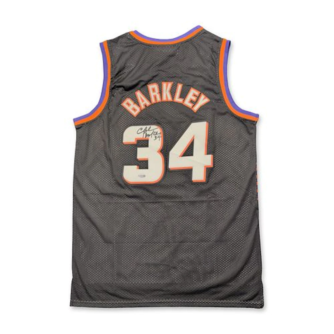 Mitchell & Ness Charles Barkley Signed Phoenix Suns Jersey with COA