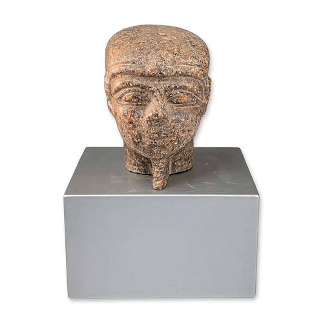 Egyptian Carved Granite Bust, Egyptian Male Official