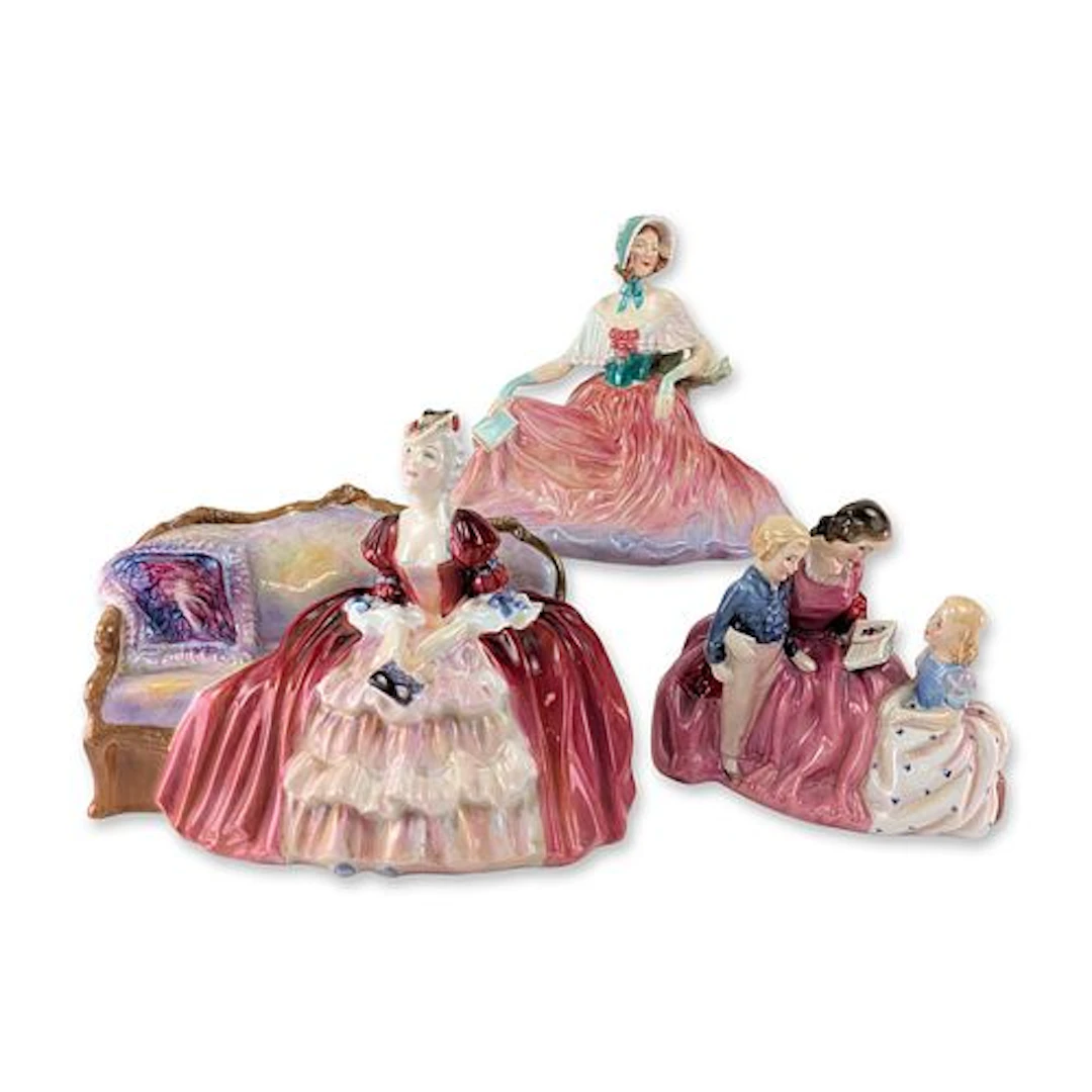 Trio of Royal Doulton Porcelain Figurines