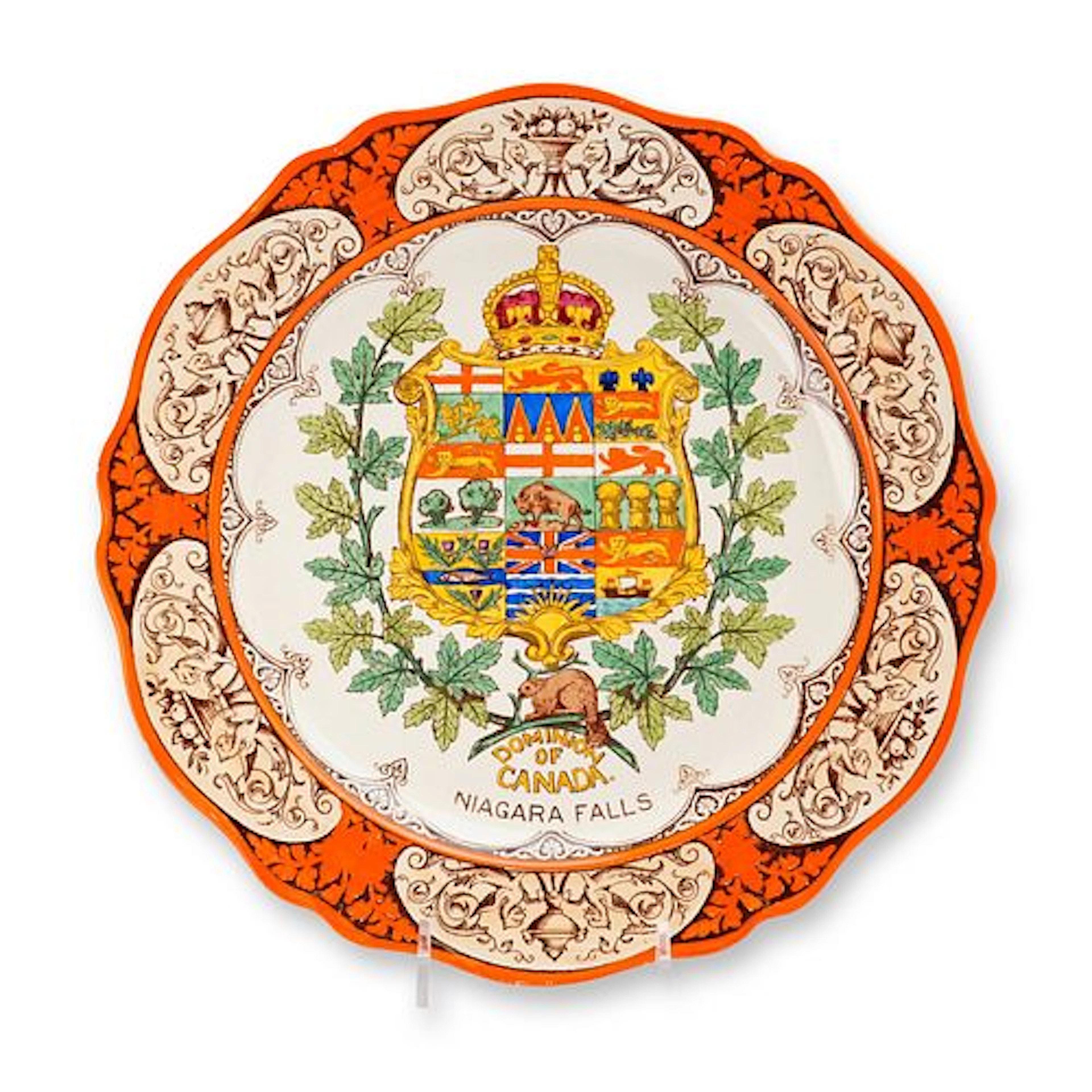 Wedgwood Etruria Earthenware Commemorative Plate, Dominion of Canada