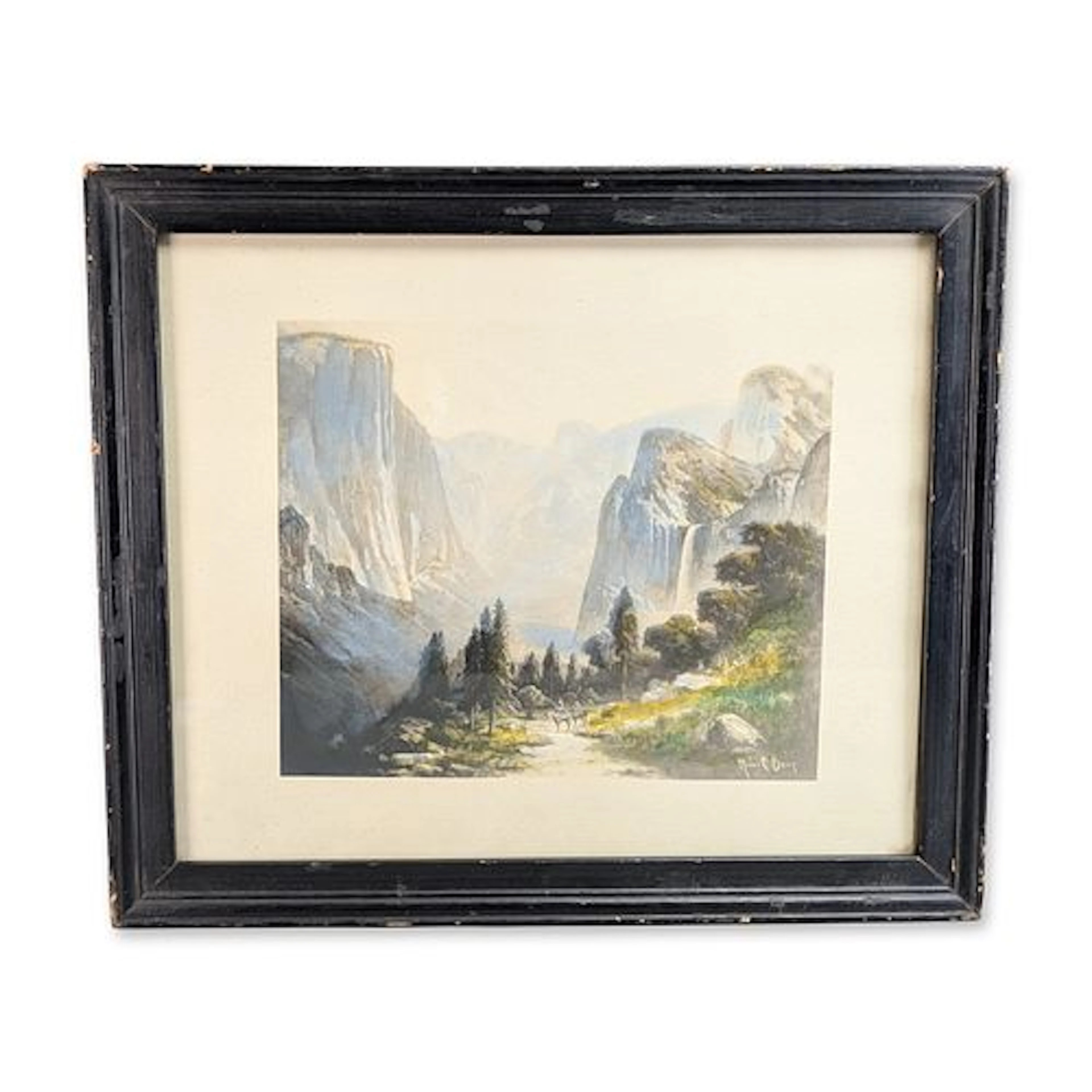 Harry Cassie Best (American, 1863-1936) Lithograph on Paper, Yosemite