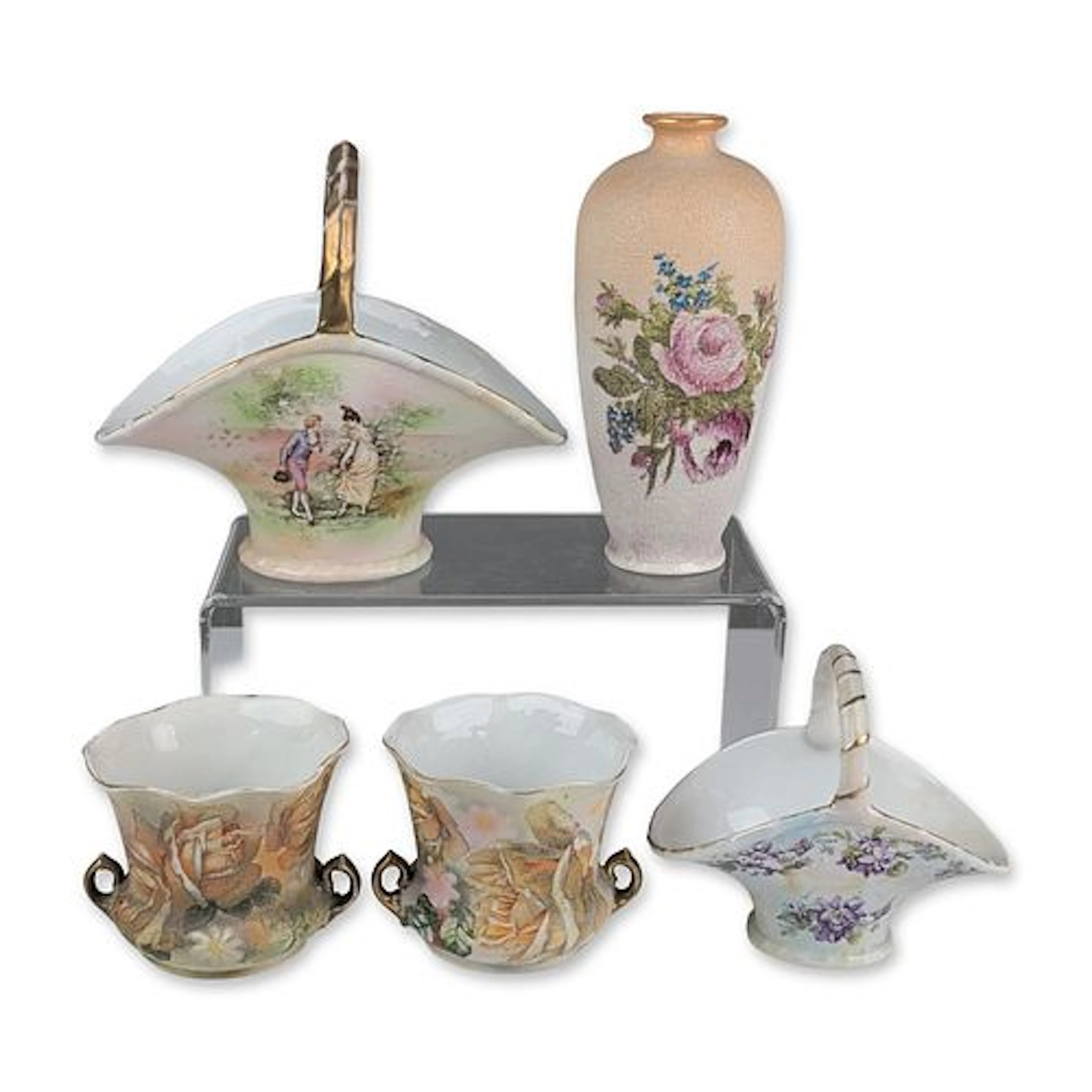5pc Royal Bayreuth and MZ Austria Decorative Porcelain Collection