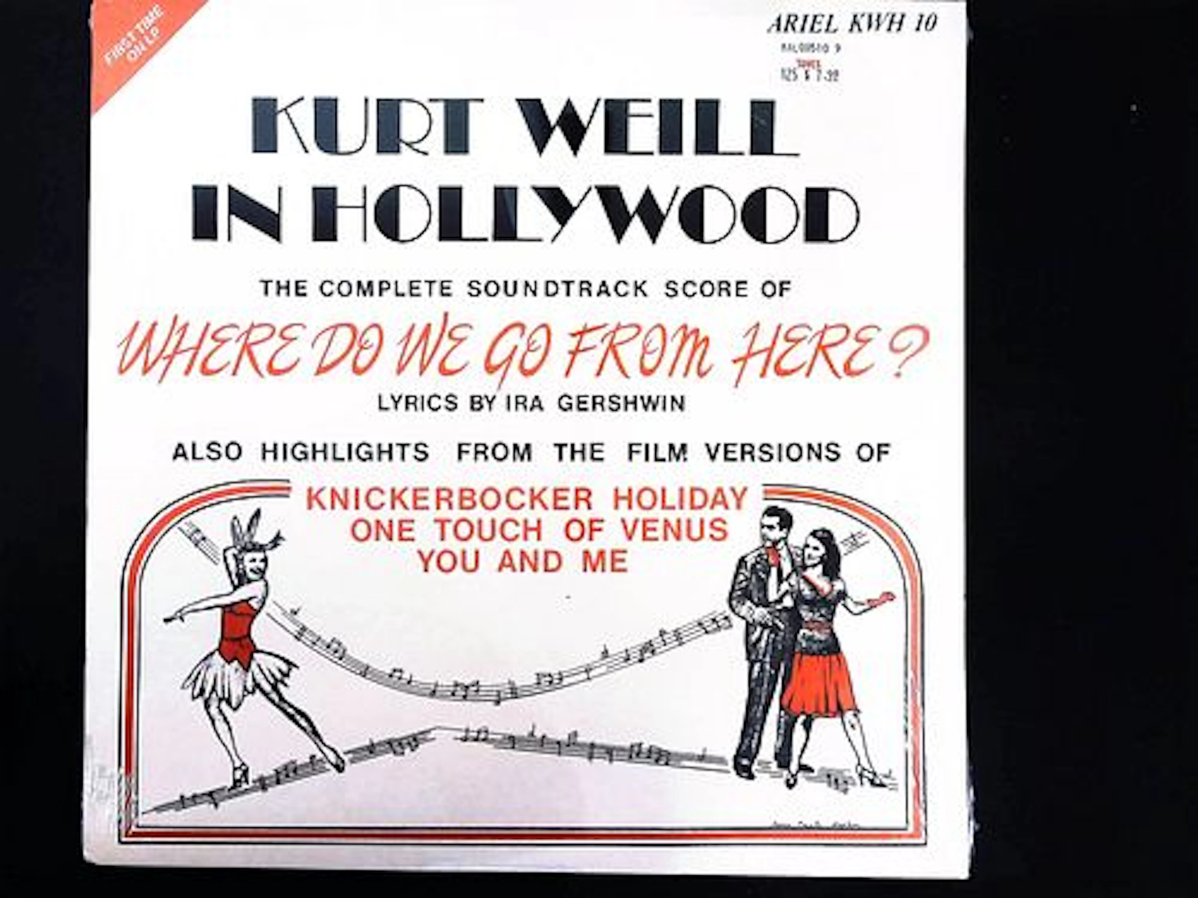Kurt Weill In Hollywood Soundtrack LP Ariel KWH 10 1982 Compilation
