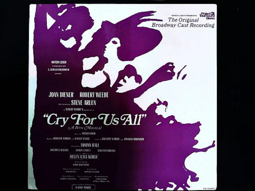 Cry For Us All Original Broadway Cast Recording LP 1970 Total Sound