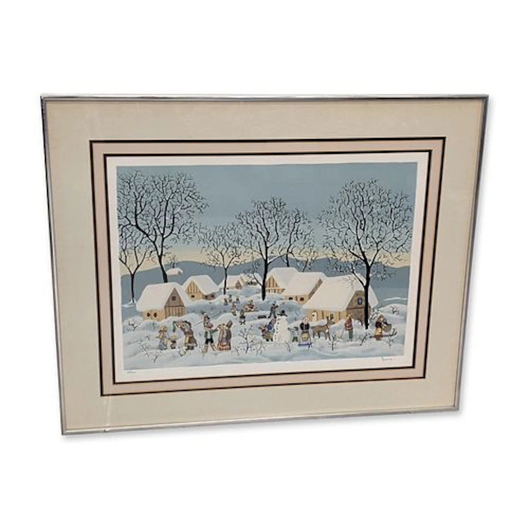 Dena, Winter Play Limited Edition Serigraph