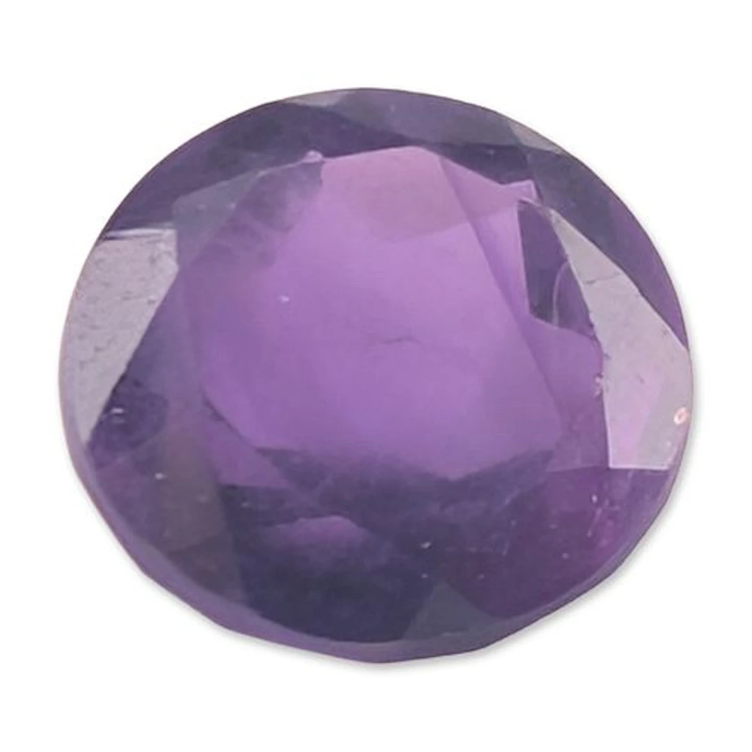 Round Brilliant Cut Amethyst Gemstone