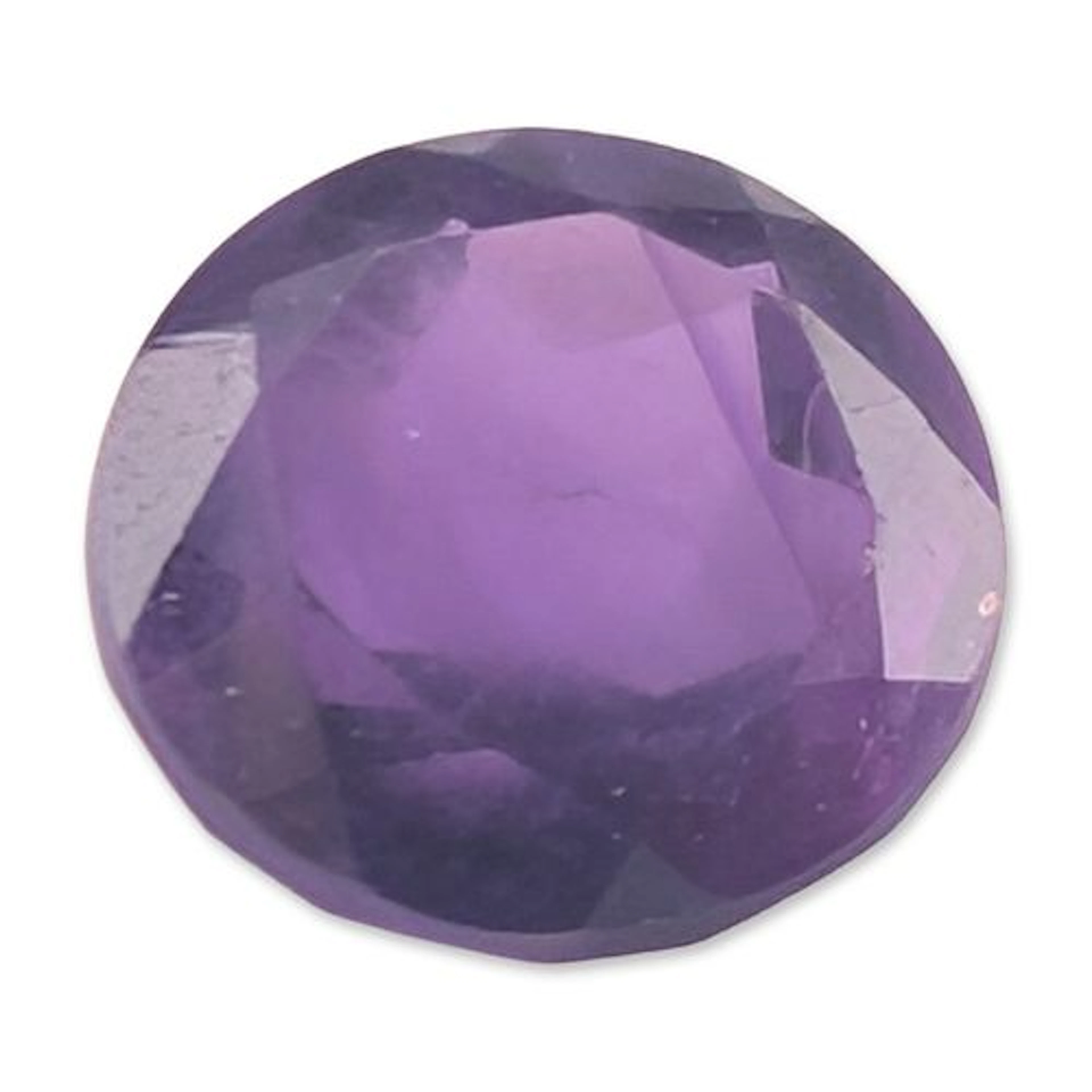 Round Brilliant Cut Amethyst Gemstone
