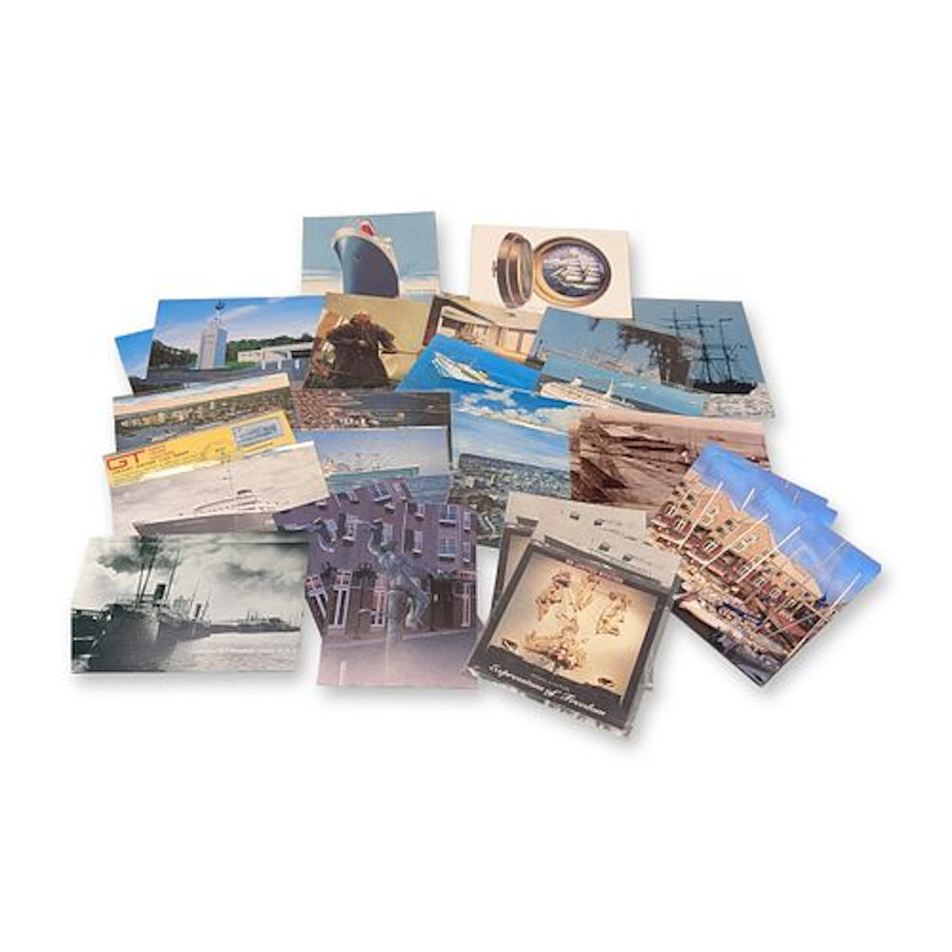 28p Collection of Maritime and Ocean Liner Postcards and Ephemera