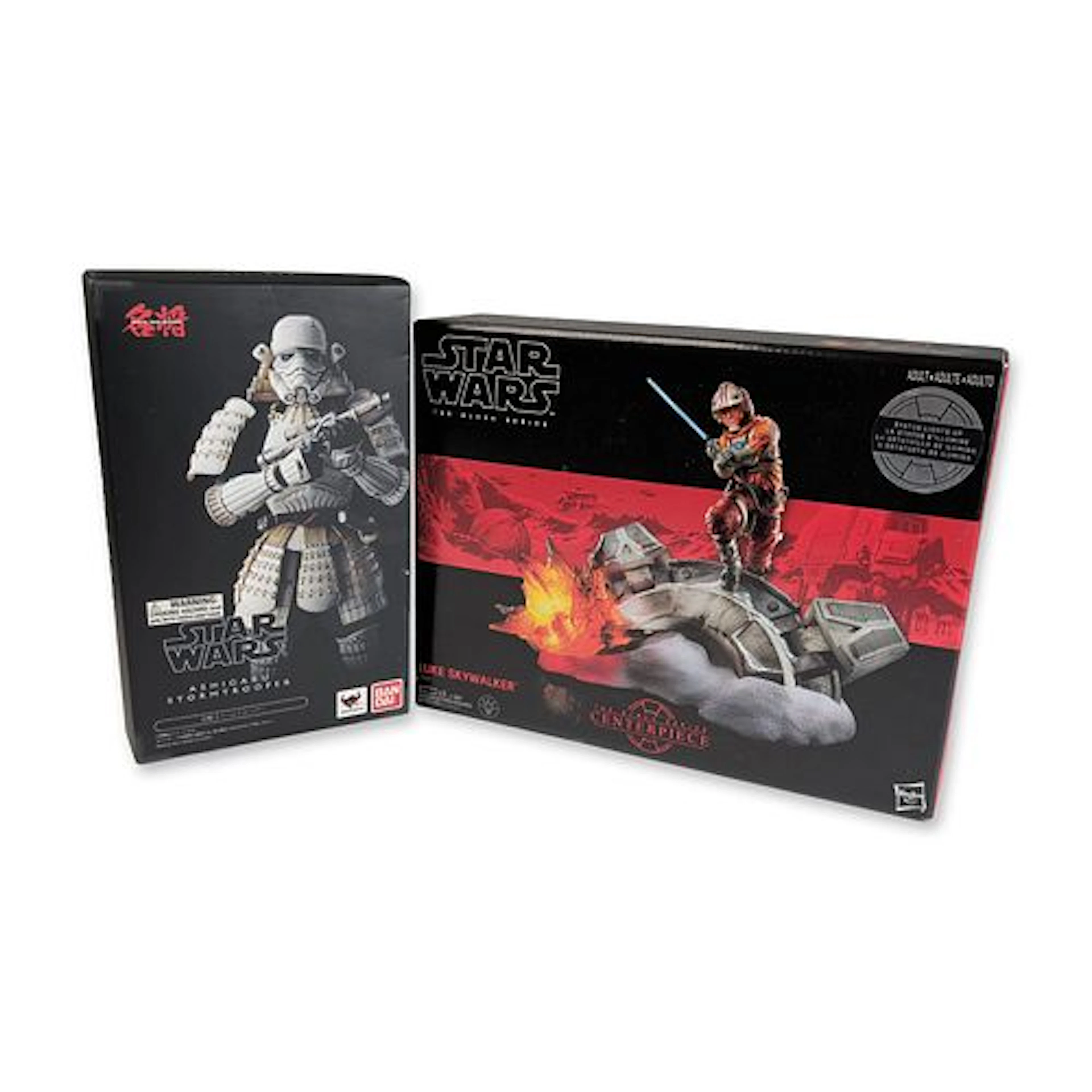 2pc Bandai Ashigaru Stormtrooper and Hasbro Black Series Centerpiece