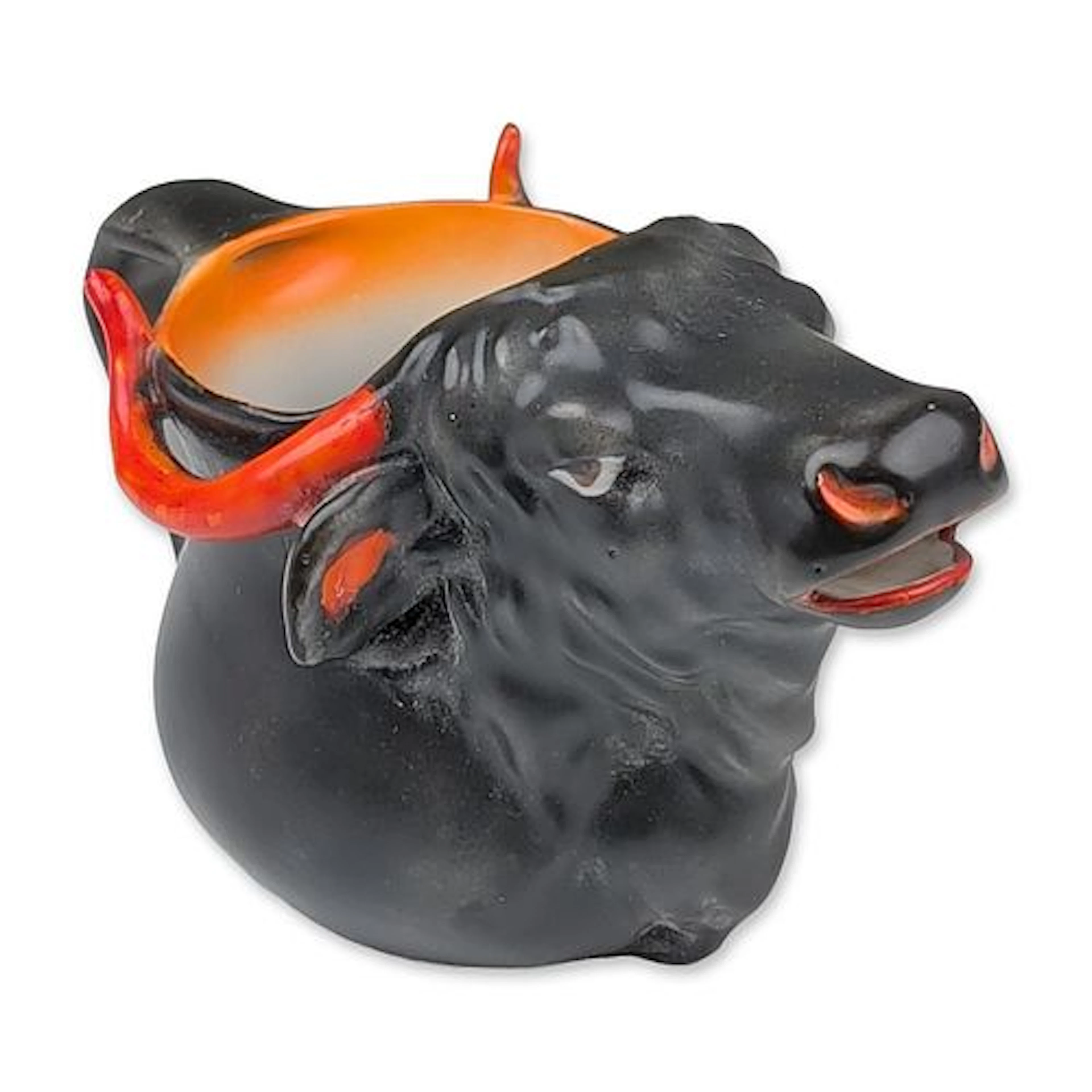 Royal Bayreuth Bavaria Porcelain Buffalo Figurine Creamer