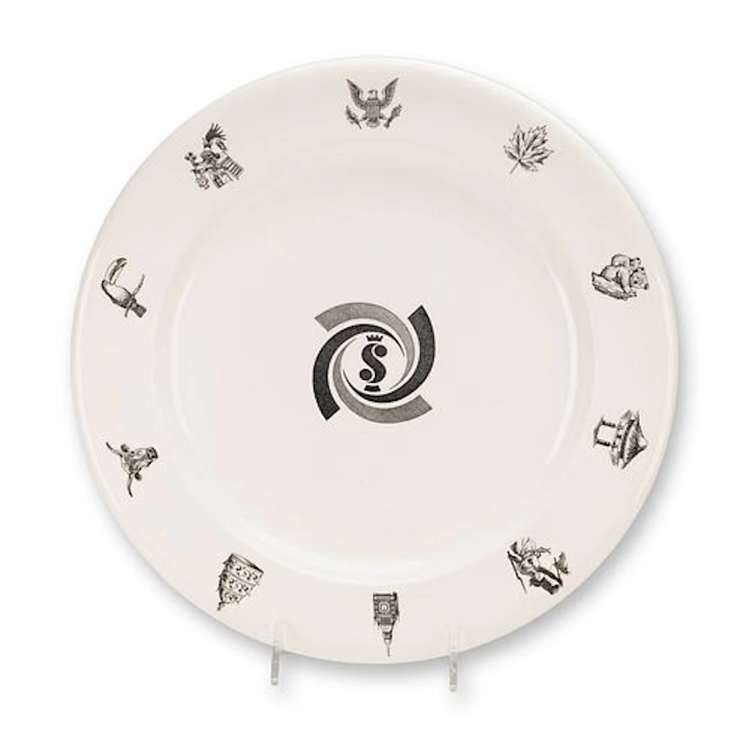 Wedgwood Simmons Bedding Company Commemorative Transferware Platter