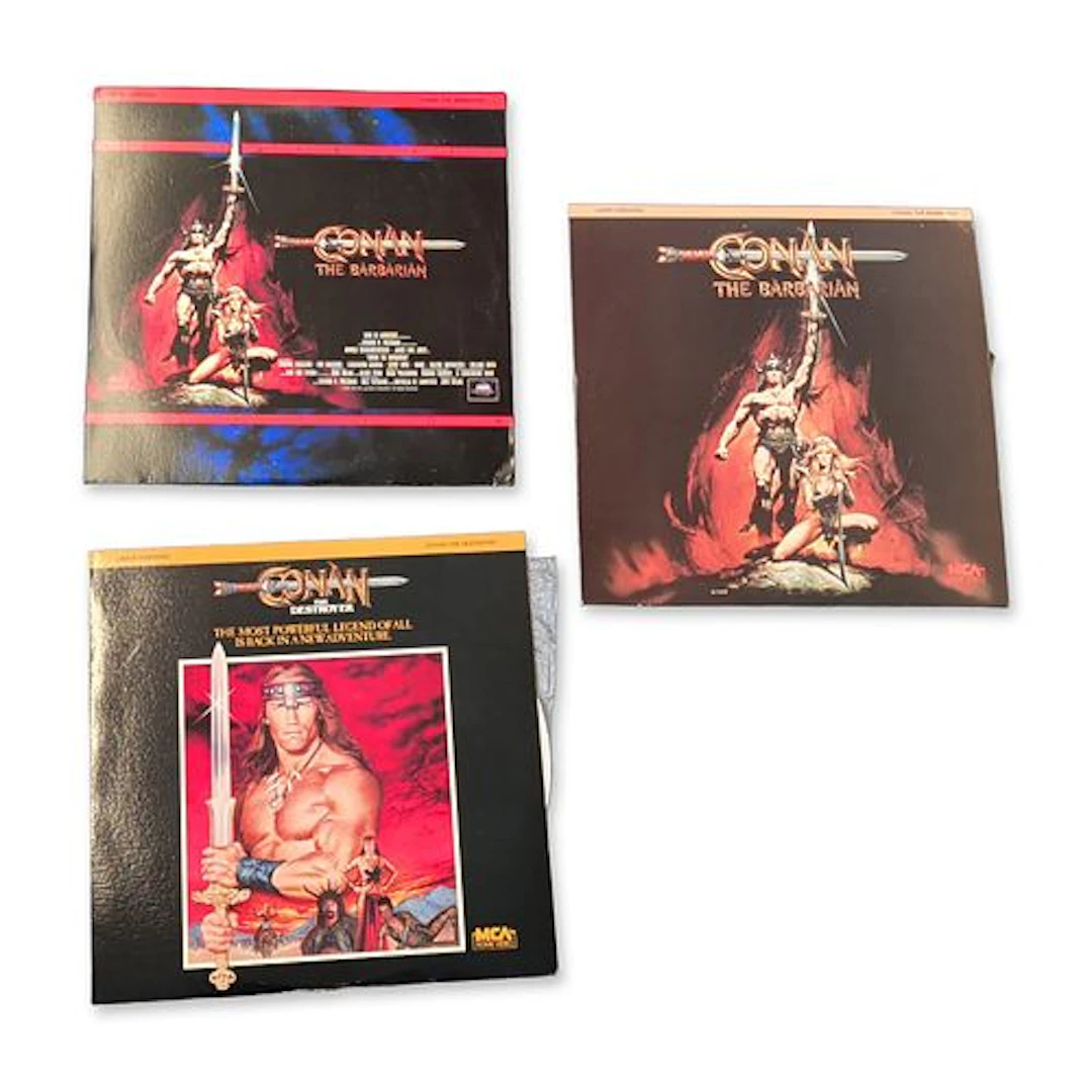 A Trio of Conan the Barbarian and Conan the Destroyer NTSC LaserDiscs