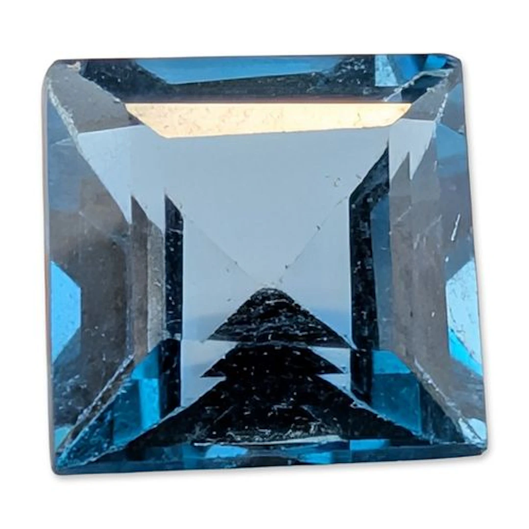 Blue Topaz Square Emerald Cut Gemstone
