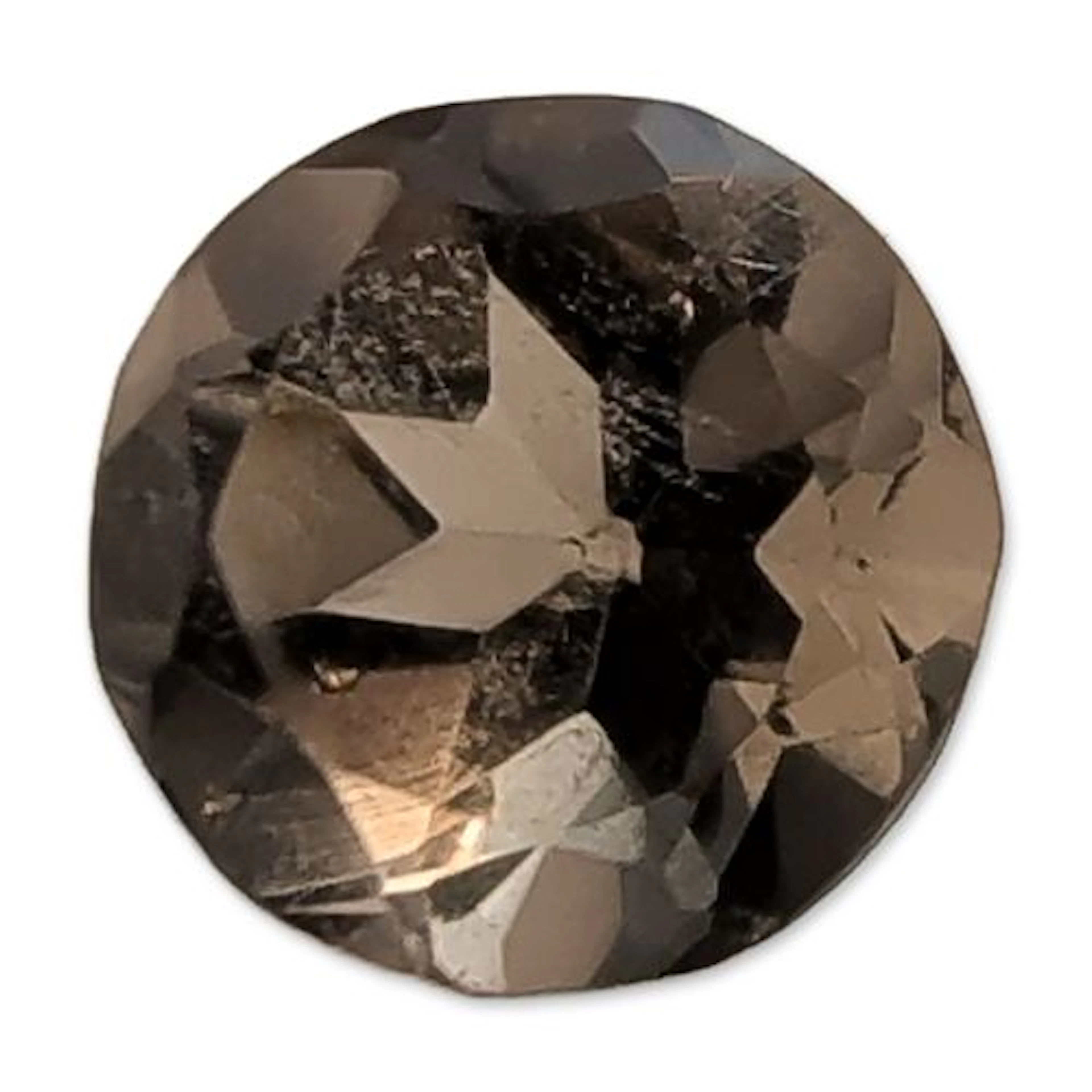 Round Faceted Smoky Quartz Gemstone