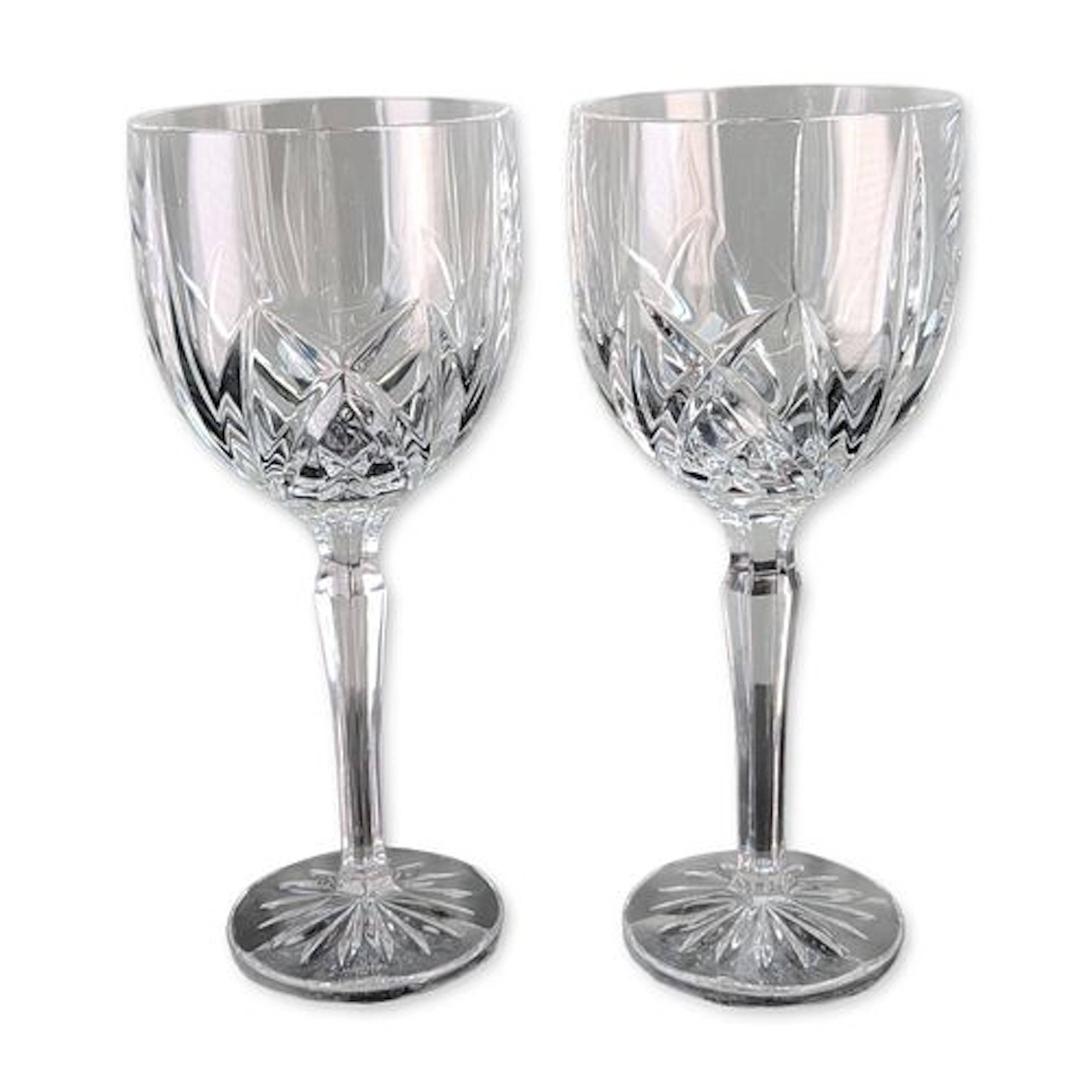 Pair of Marquis by Waterford Brookside Crystal Water Goblets