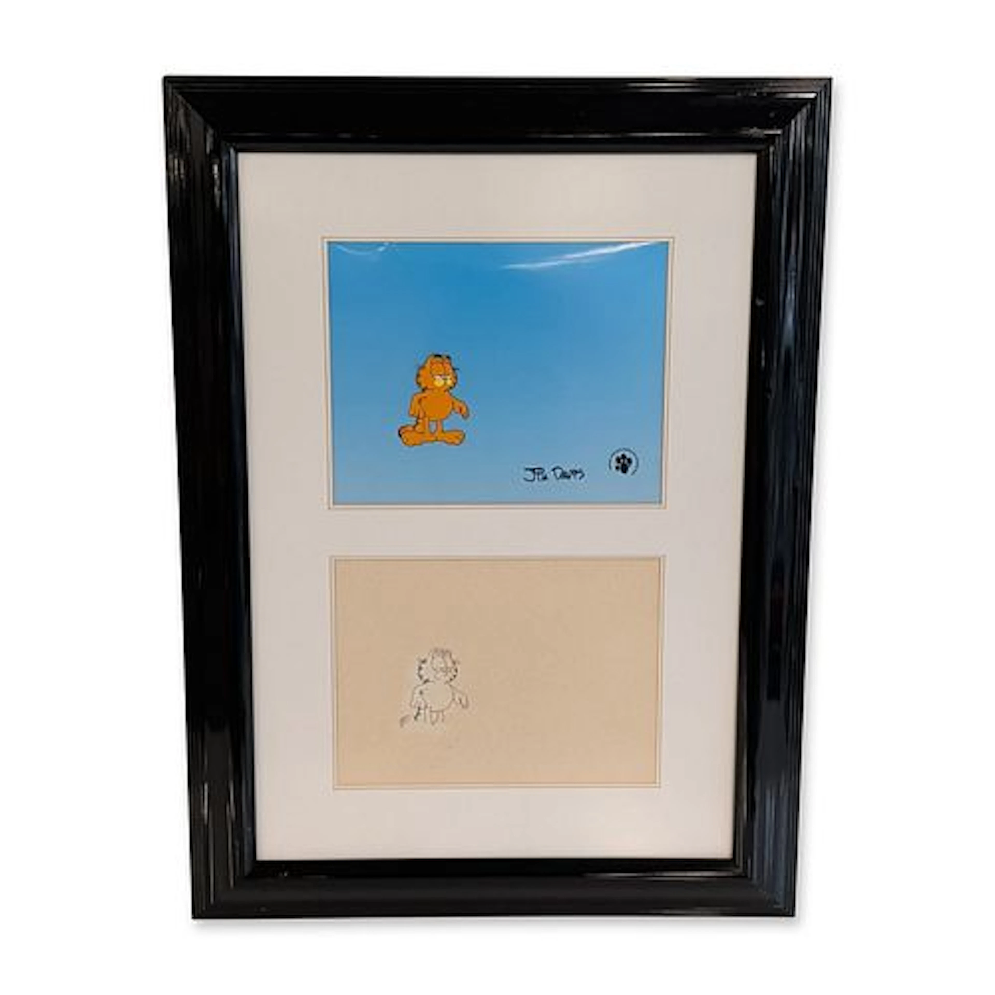 Jim Davis (American, b. 1945) Hand-Painted Garfield Production Cel