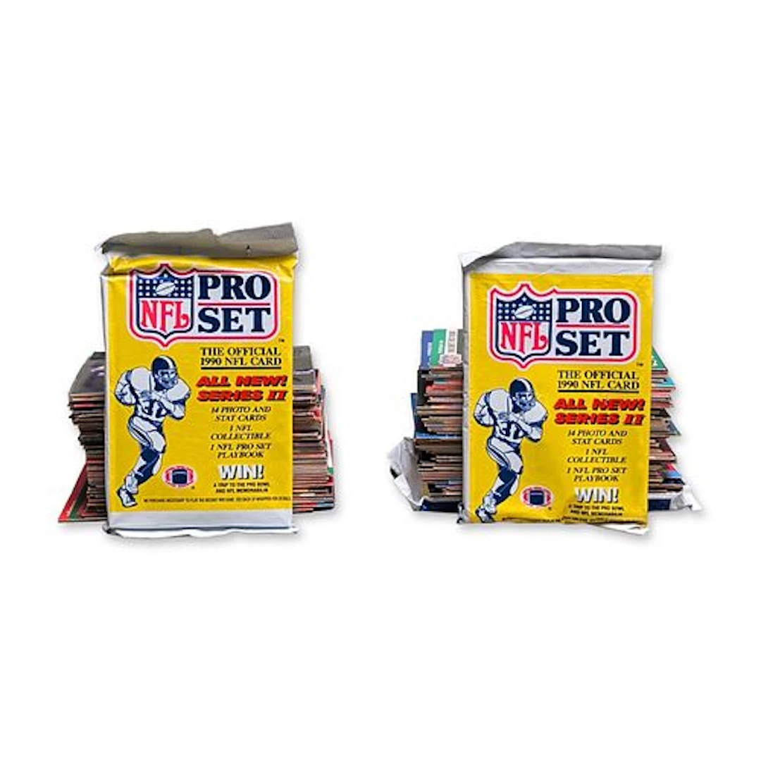 Over 75pc 1990 Pro Set Series II NFL Football Trading Card Collection