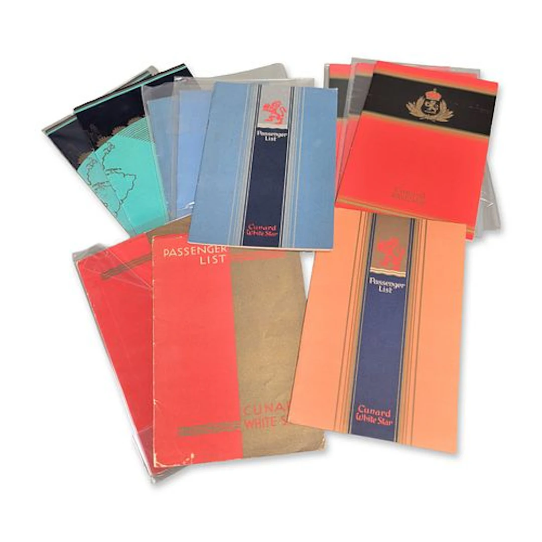 Cunard White Star Passenger List Collection