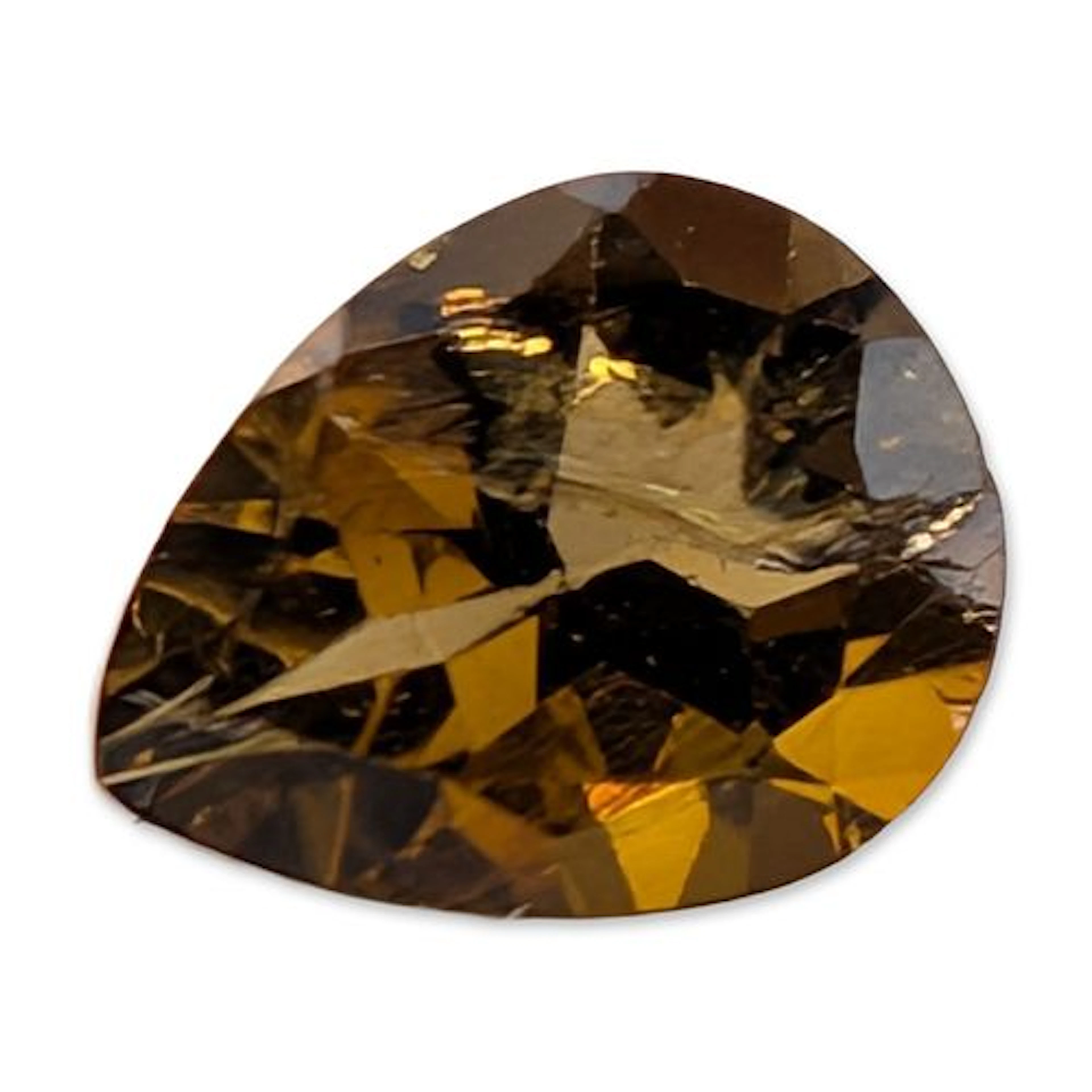 Pear Cut Yellowish Green Loose Tourmaline Gemstone