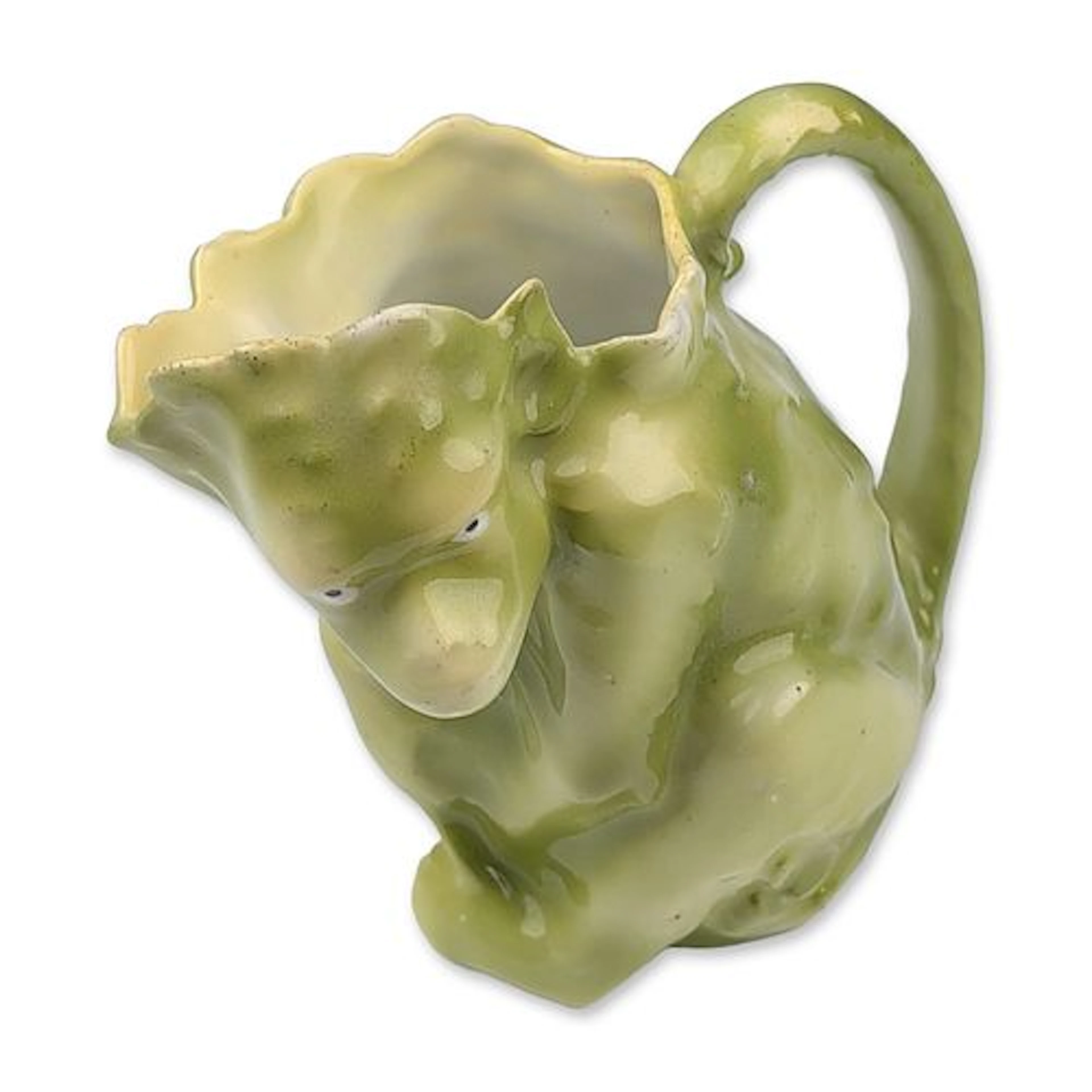 Royal Bayreuth Bavaria Porcelain Seated Monkey Figurine Creamer, Green