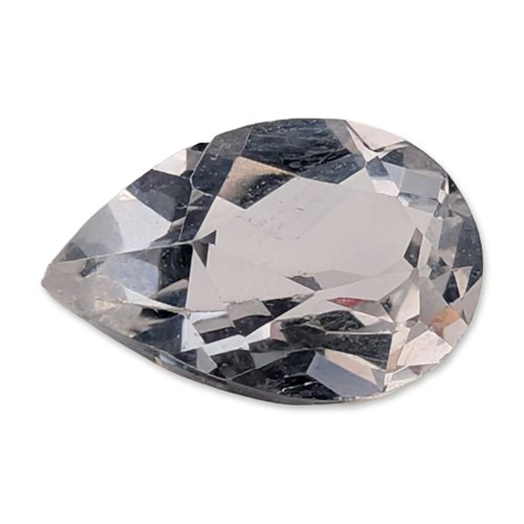 Pear-Shaped Brilliant Cut White Topaz Loose Gemstone