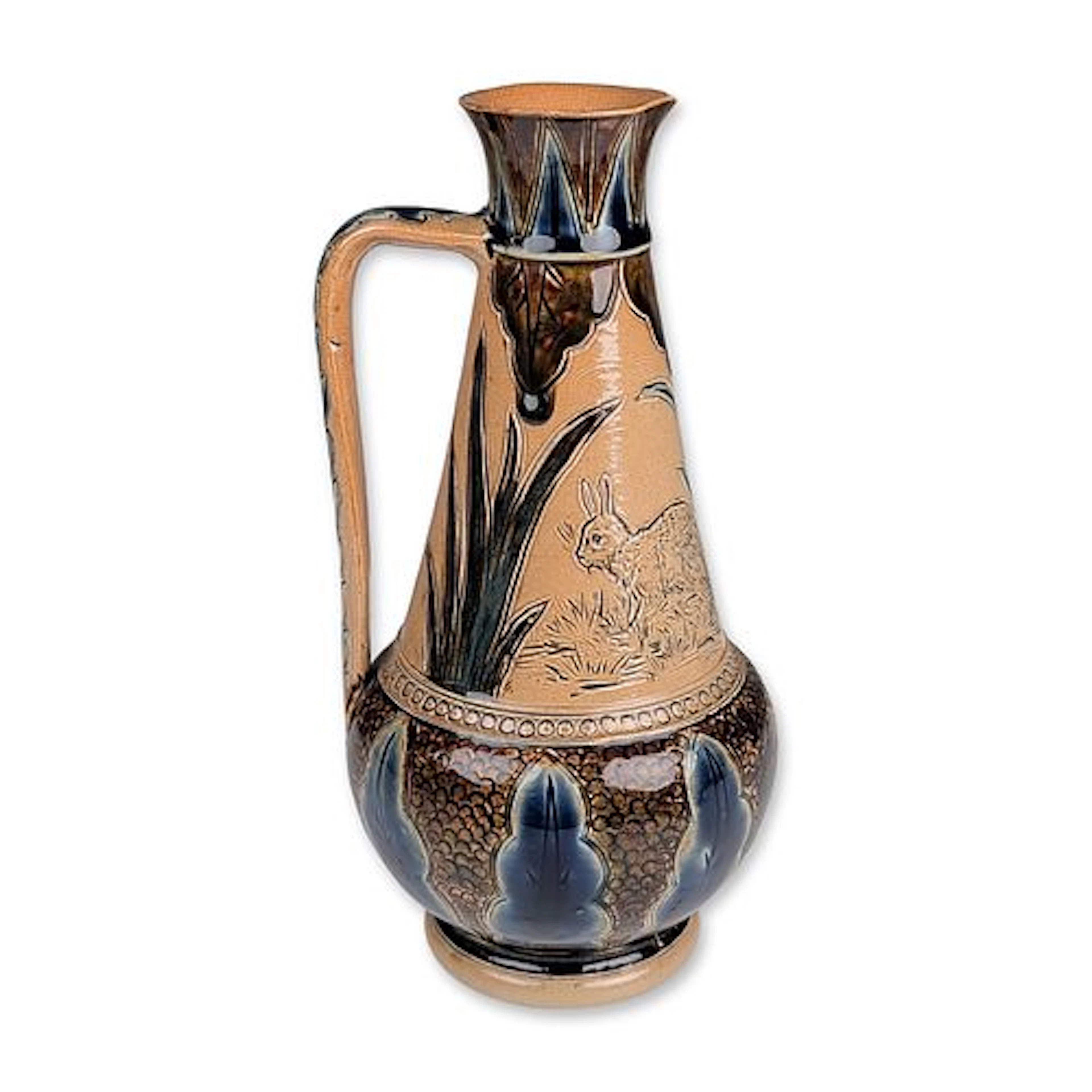 Doulton Lambeth by Florence Barlow Stoneware Rabbit Jug